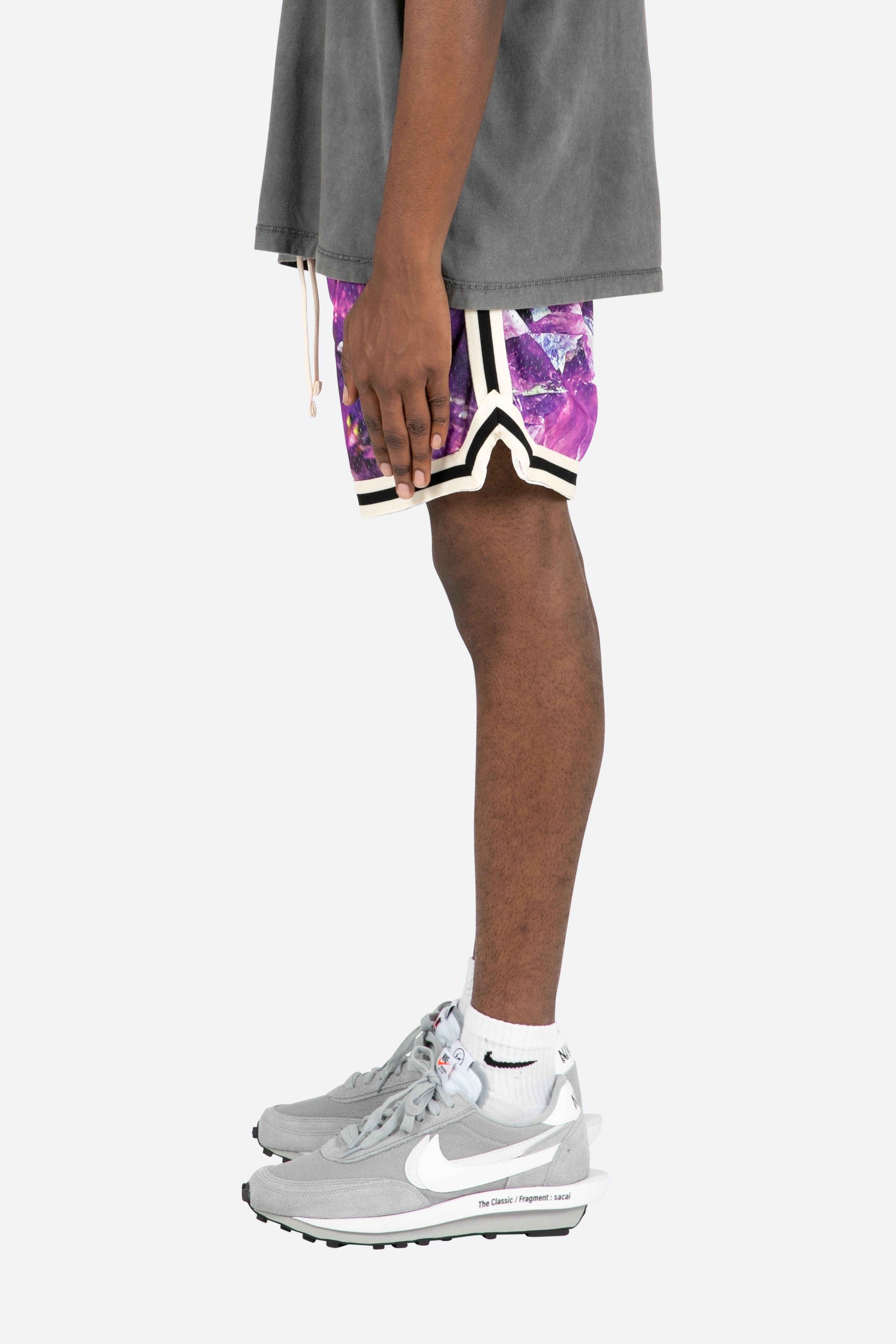 Crystal Basketball Shorts - Purple sold by MNML product image thumbnail 5