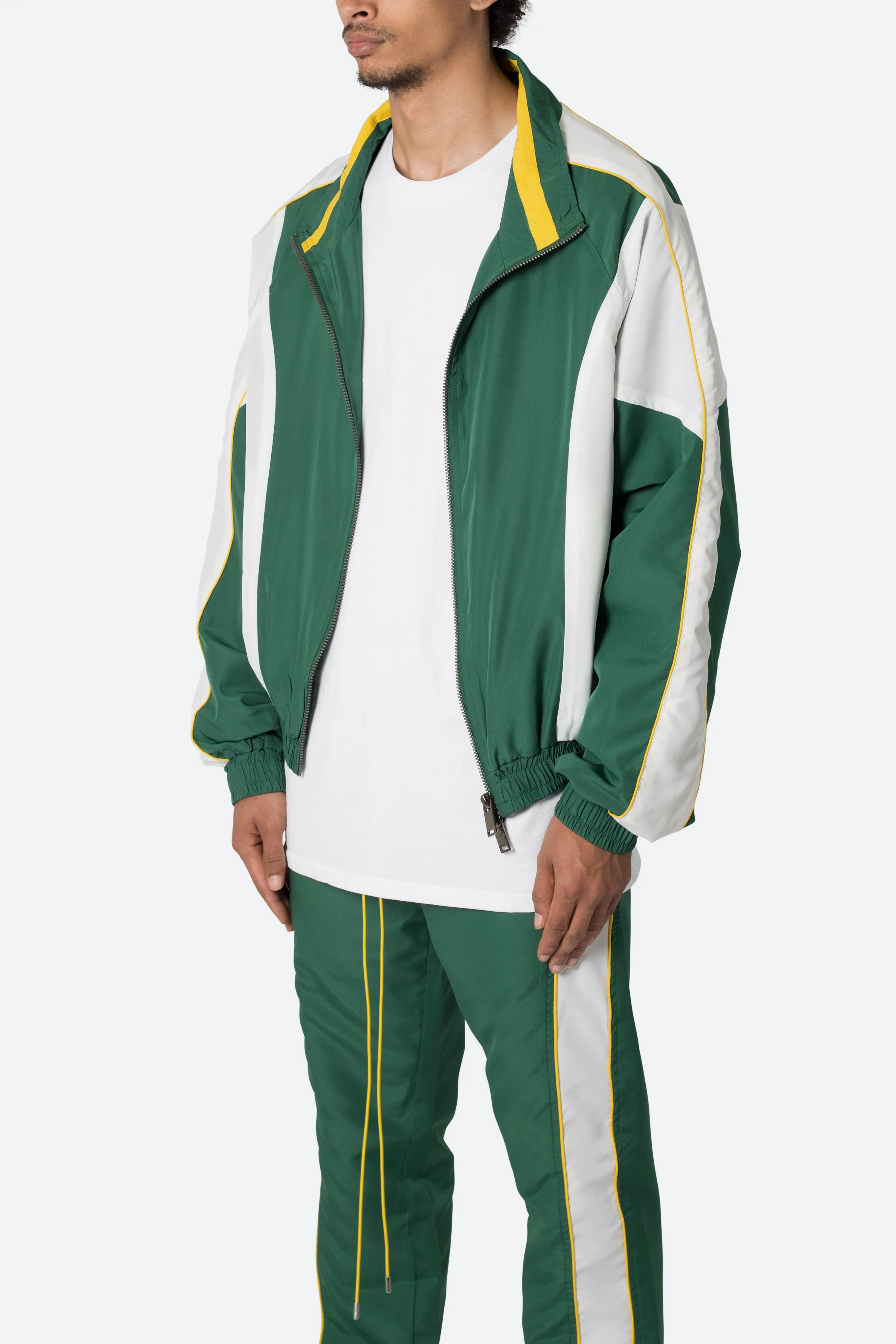 Race Track Jacket - Green/White sold by MNML product image thumbnail 4