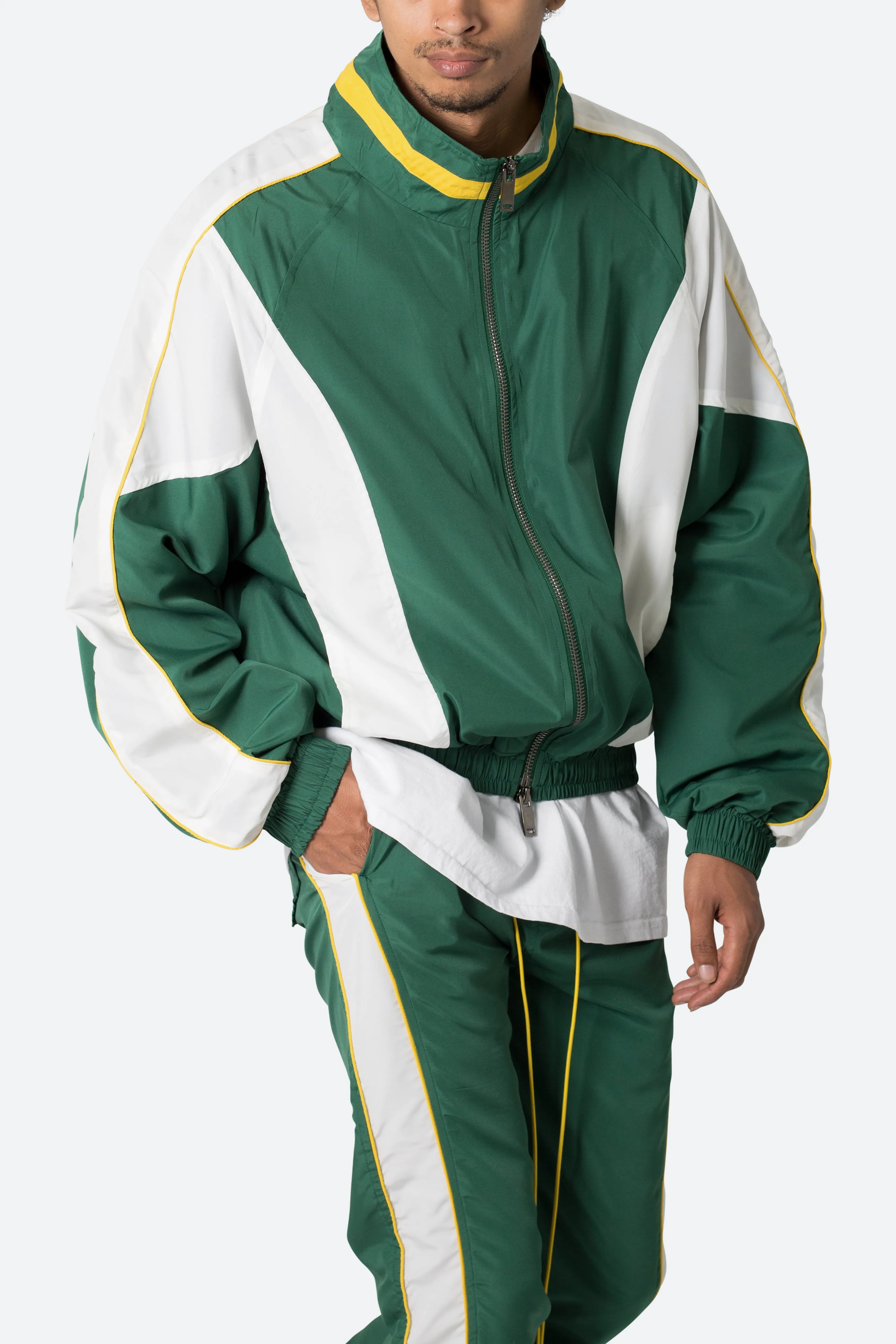 Race Track Jacket - Green/White sold by MNML product image thumbnail 2
