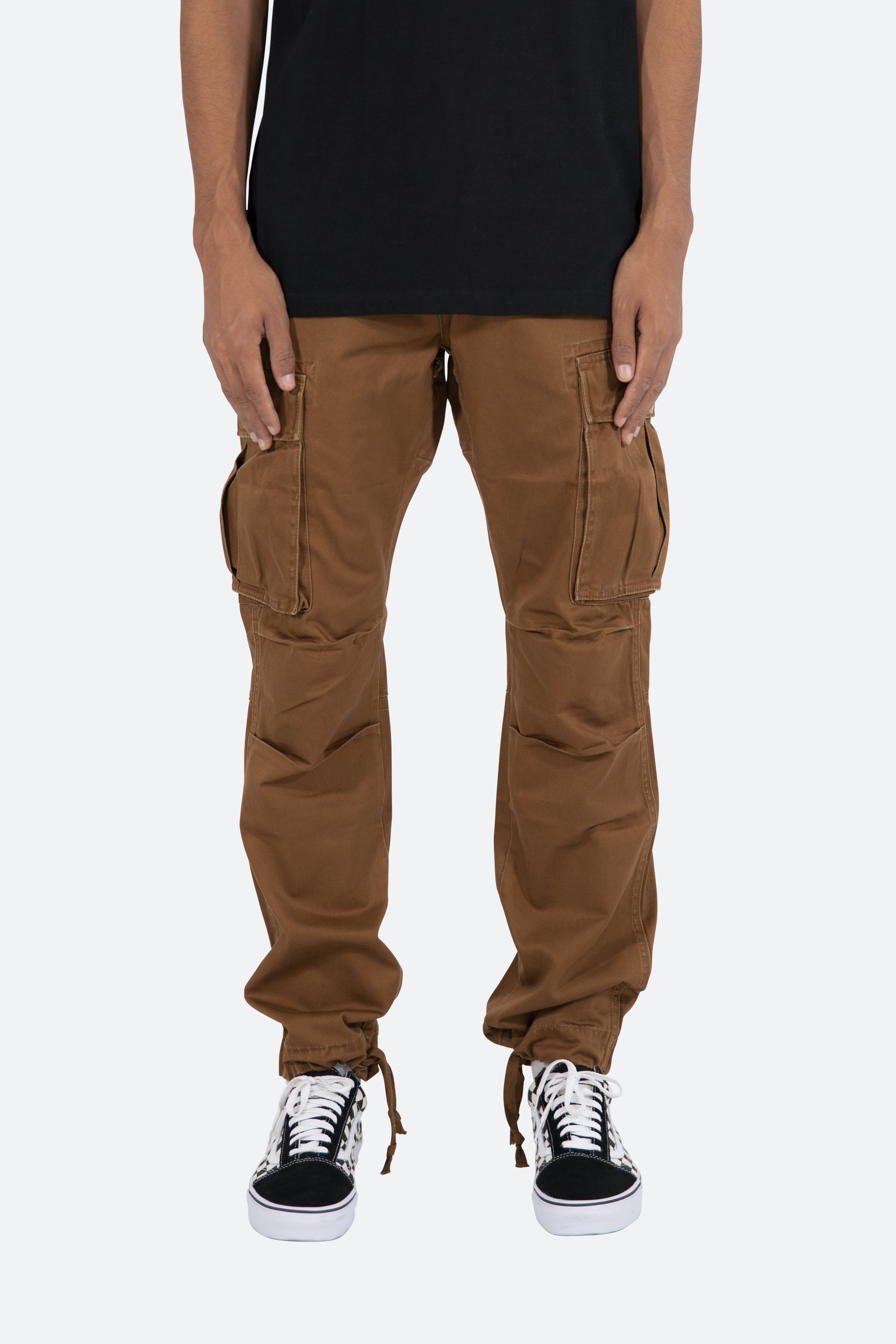 Vintage Twill Cargo Pants - Brown sold by MNML