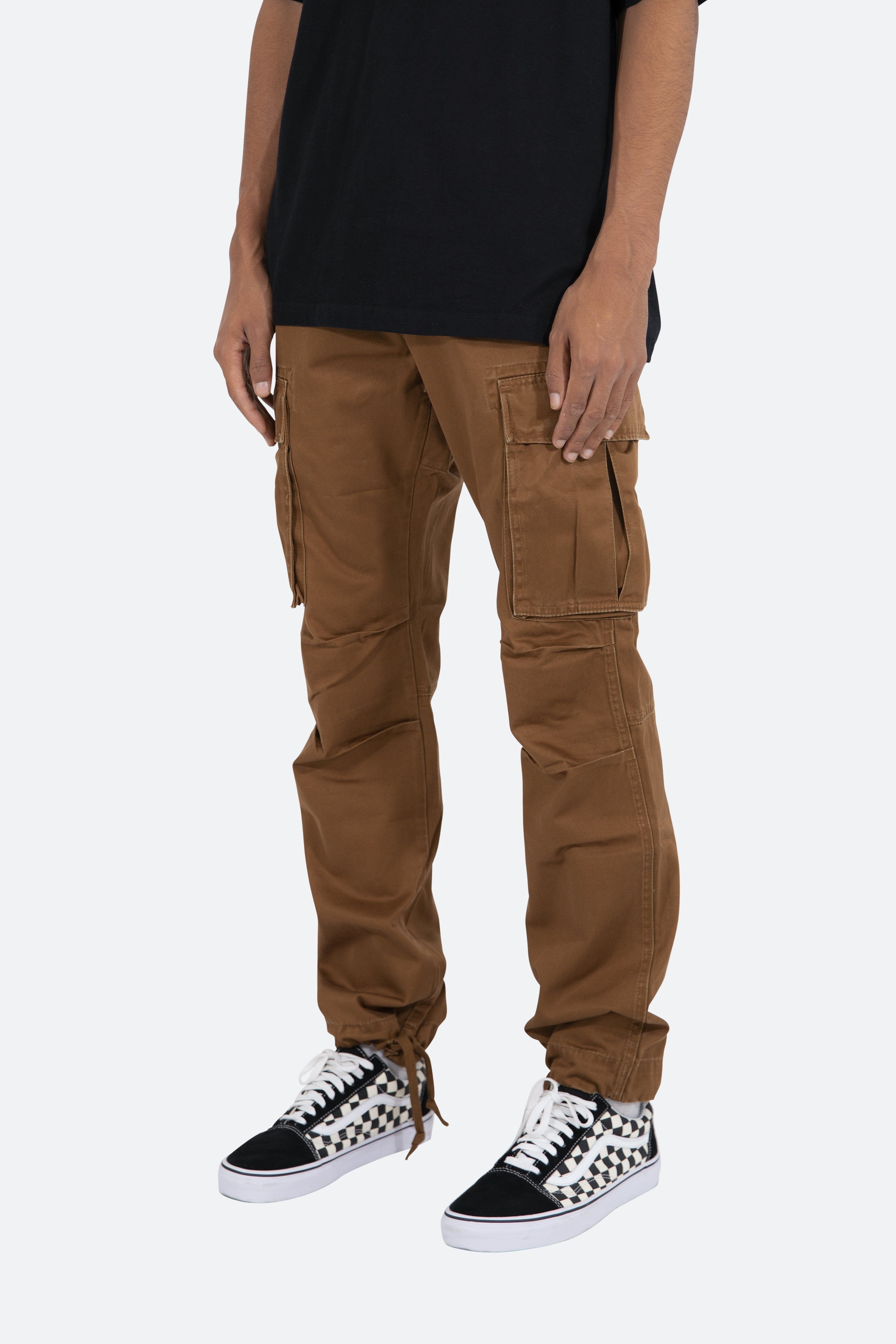 Vintage Twill Cargo Pants - Brown sold by MNML product image thumbnail 3