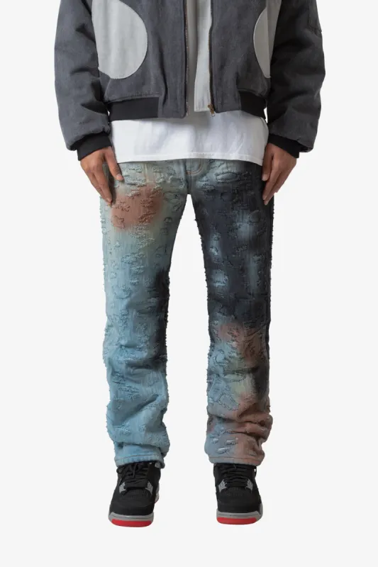 V490 Rust Baggy Denim - Multi sold by MNML