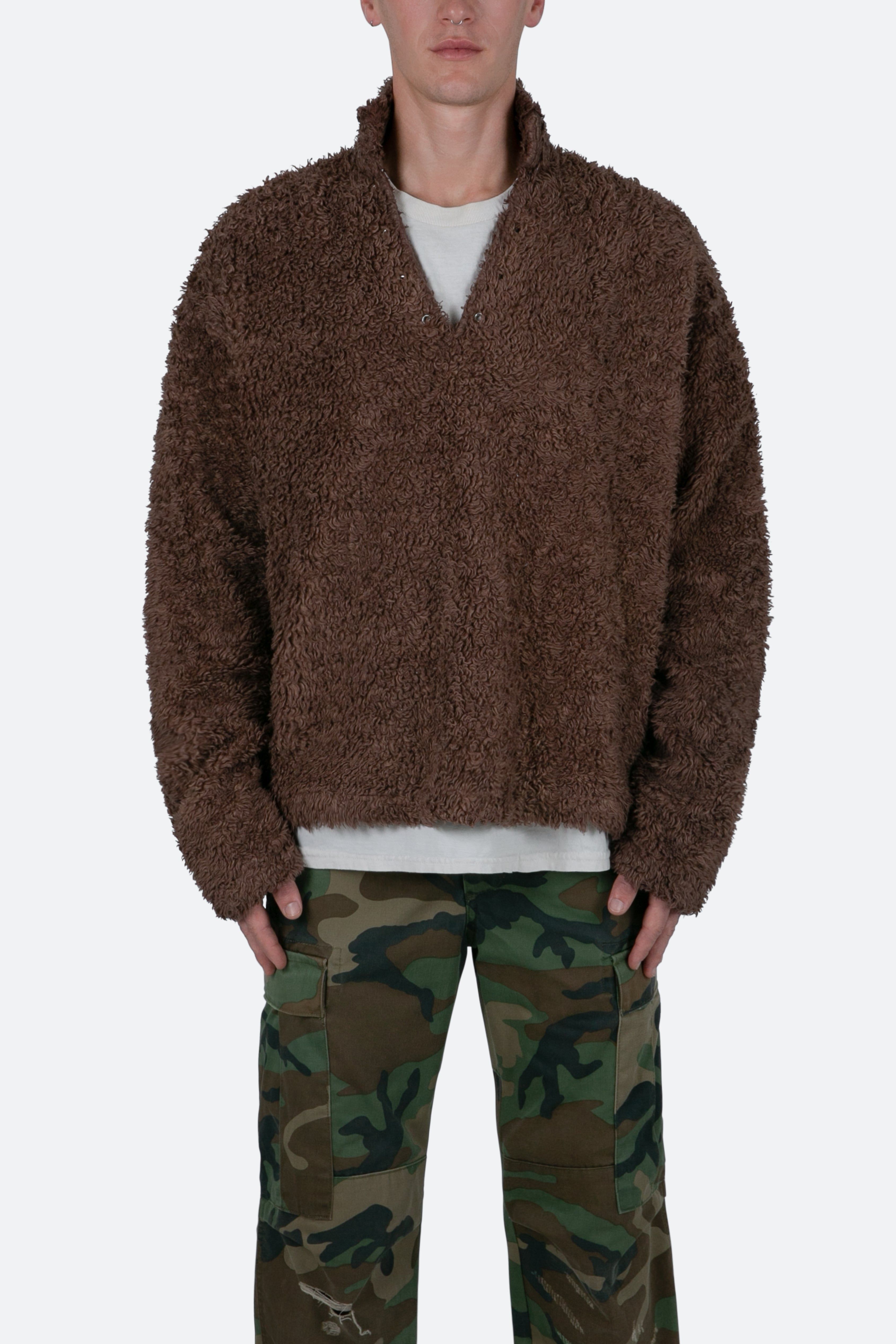 Sherpa Pullover - Brown sold by MNML