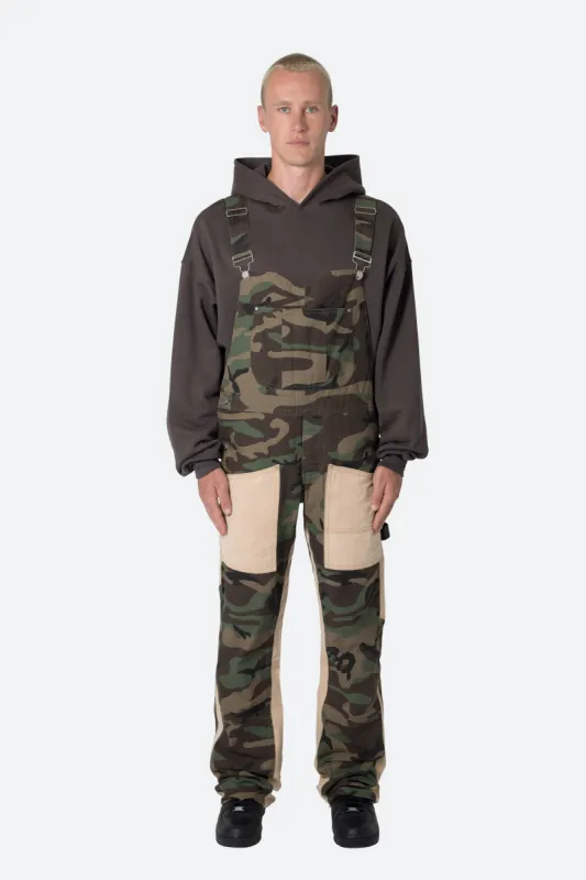 Painter Flare Overalls - Camo sold by MNML