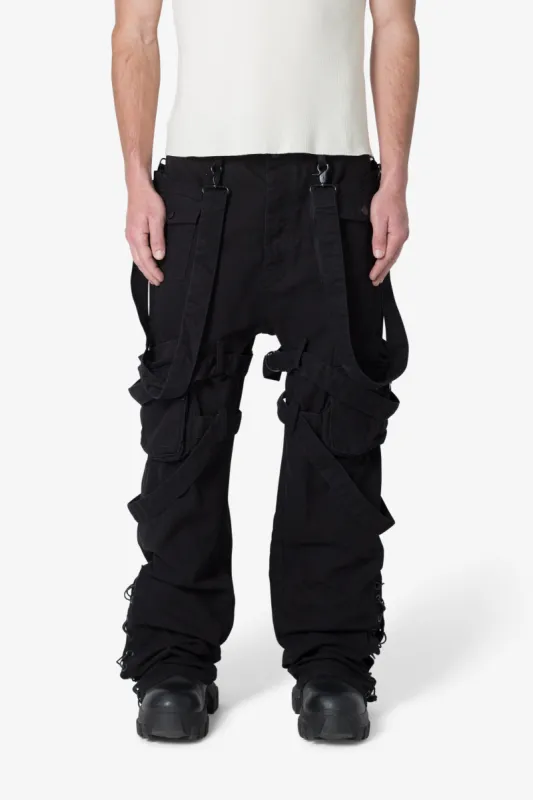Laced Up Cargo Pants - Black sold by MNML