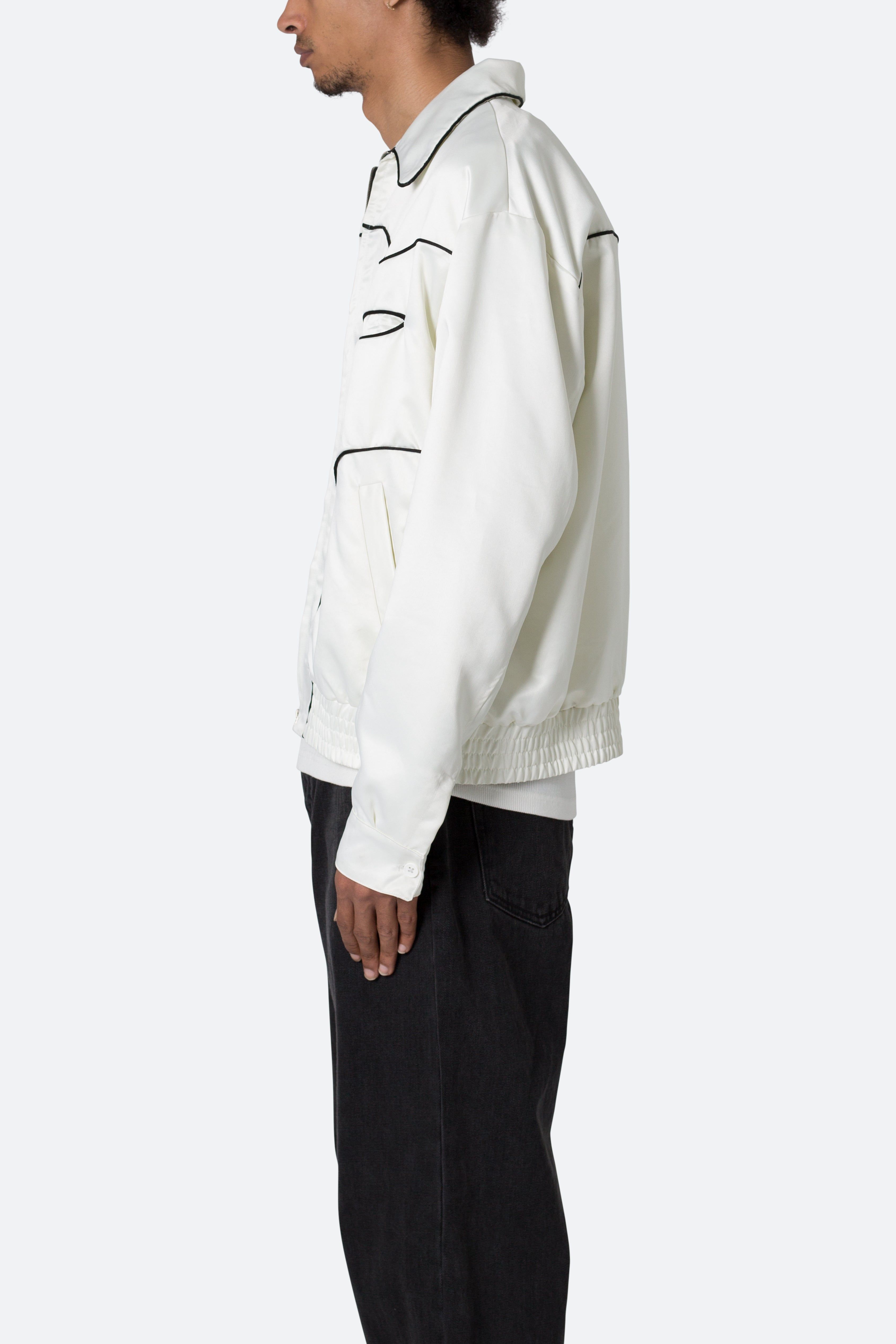 Piped Zip Up Jacket - Off White sold by MNML product image thumbnail 5