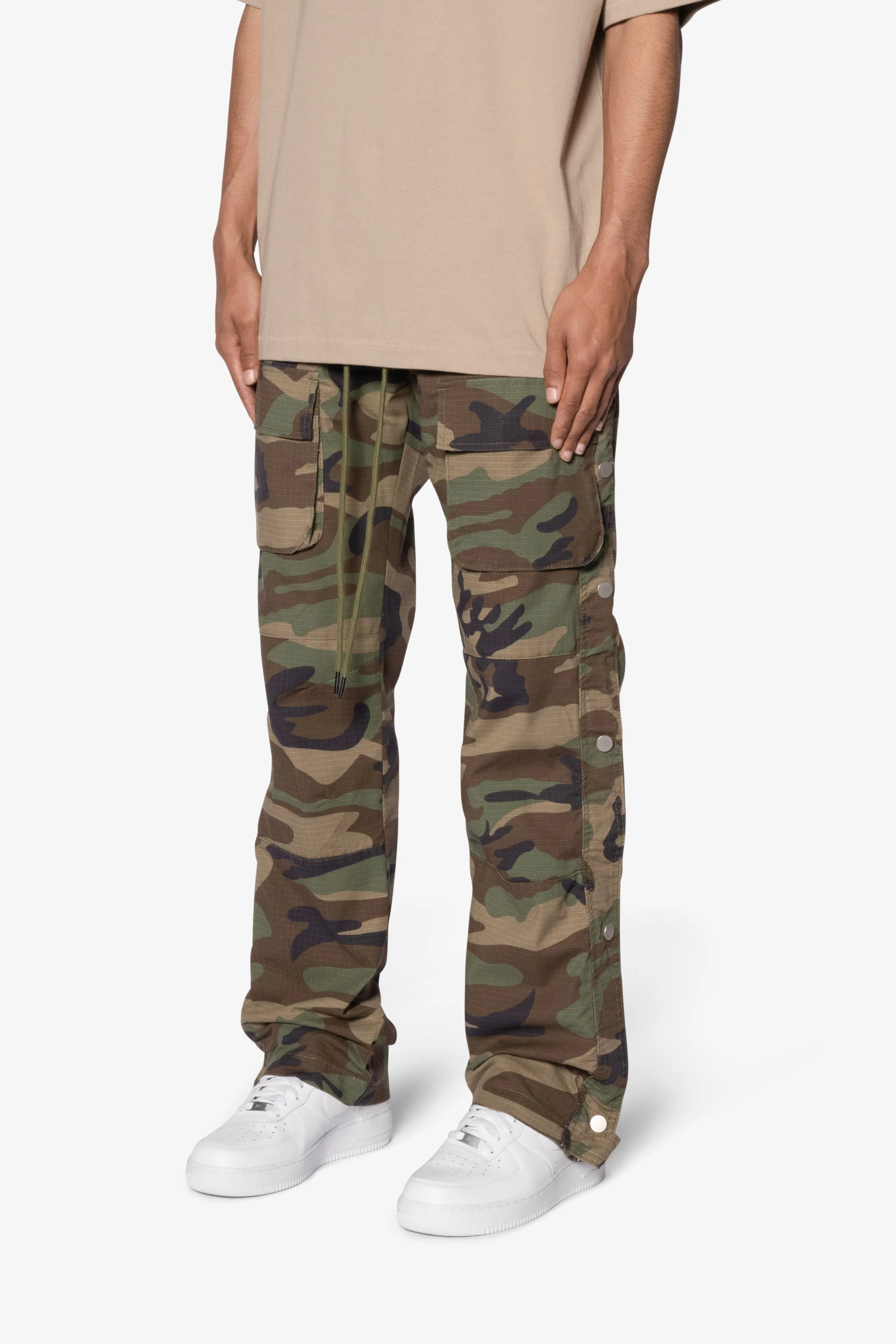 Snap Front Cargo Pants - Camo sold by MNML product image thumbnail 3