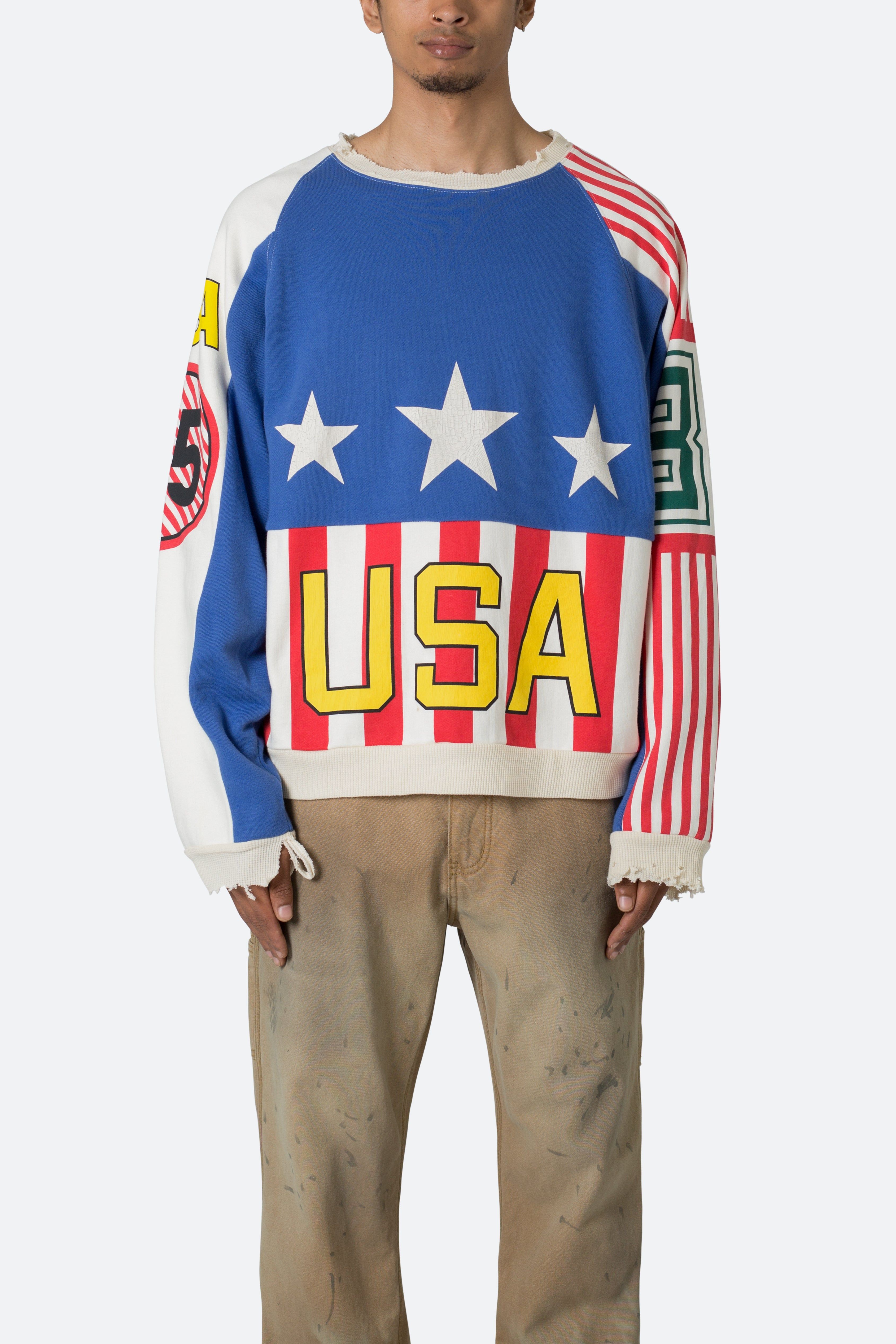 Vintage USA Crewneck - Red/White/Blue sold by MNML