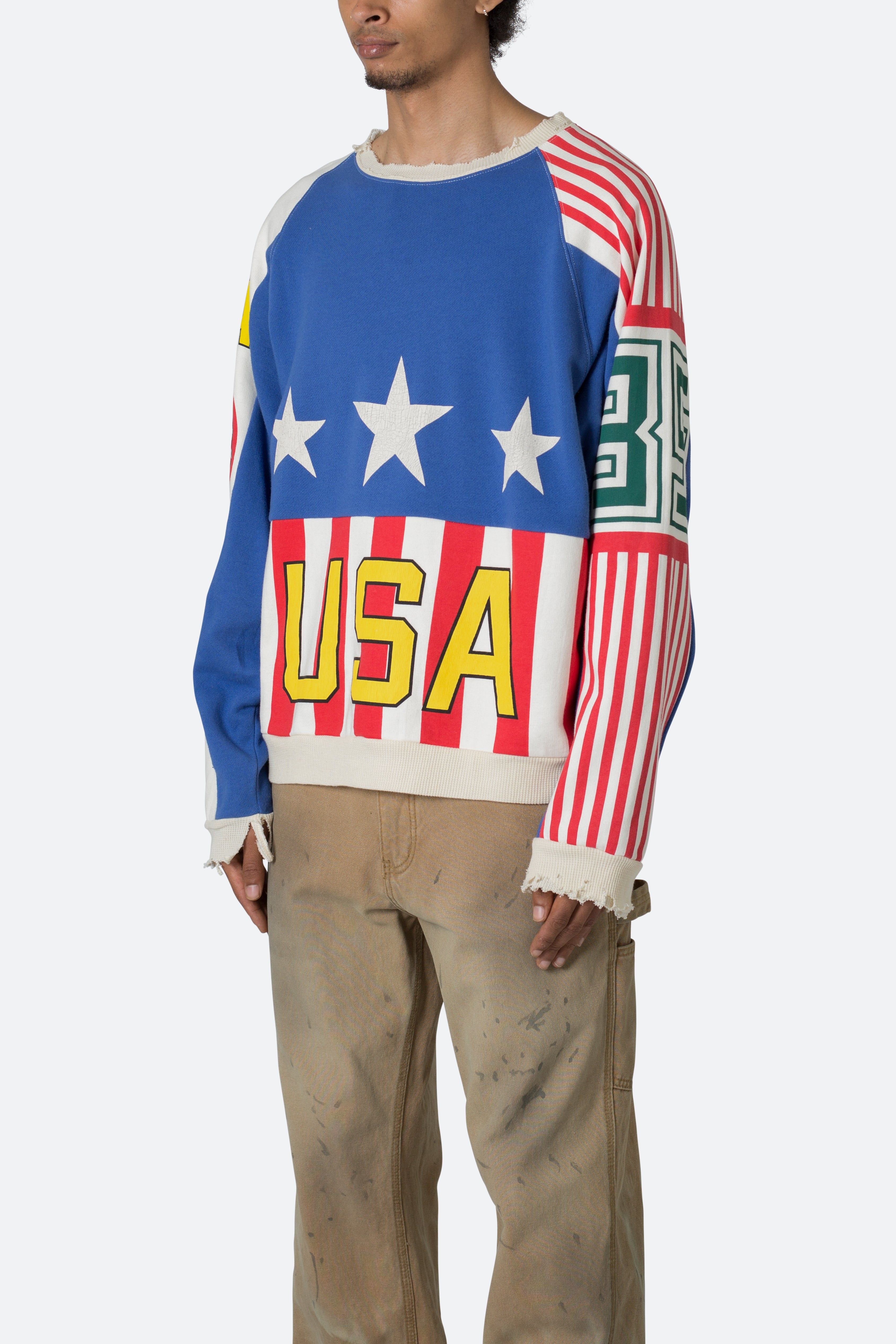 Vintage USA Crewneck - Red/White/Blue sold by MNML product image thumbnail 4