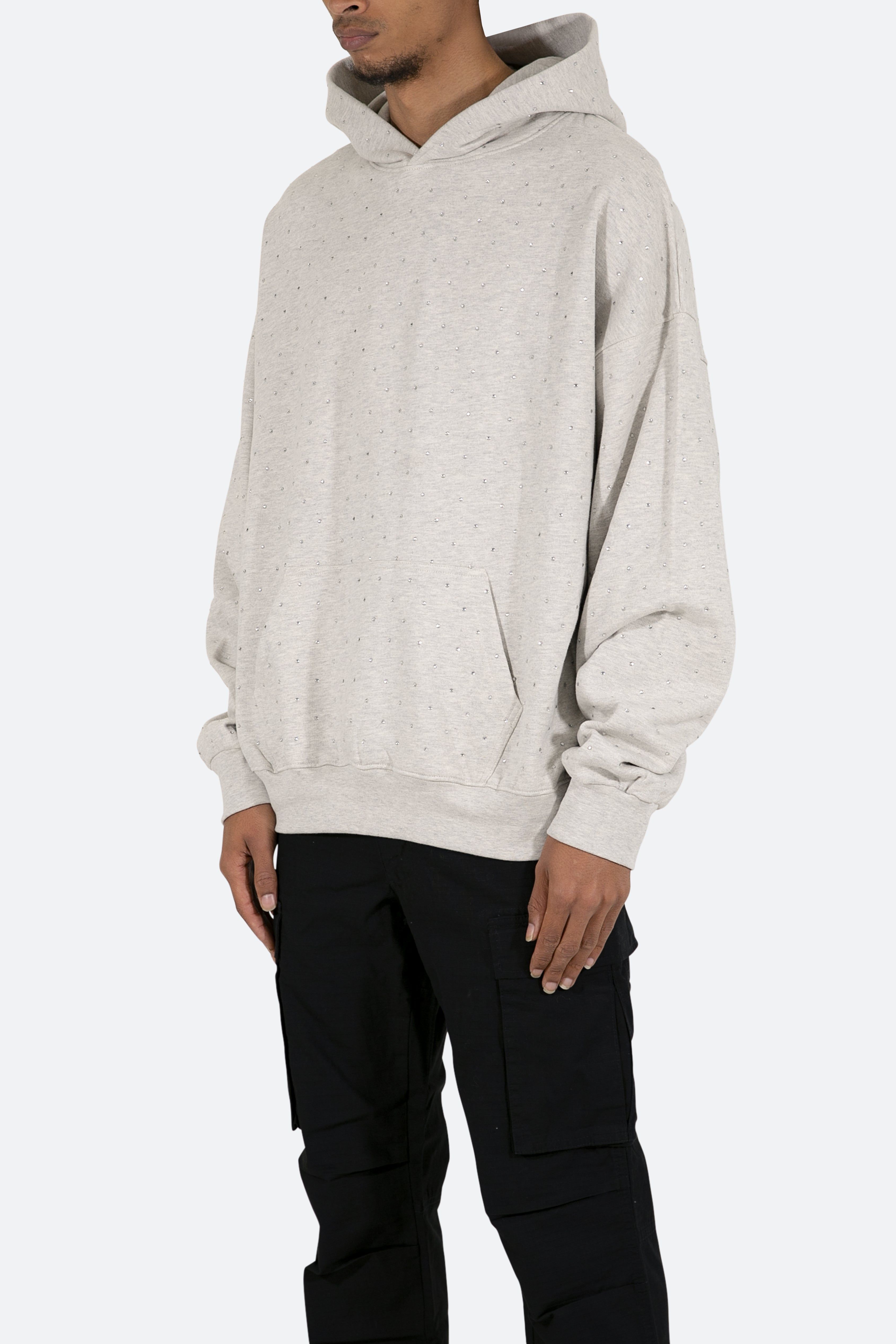 Rhinestone Hoodie - Grey sold by MNML product image thumbnail 4