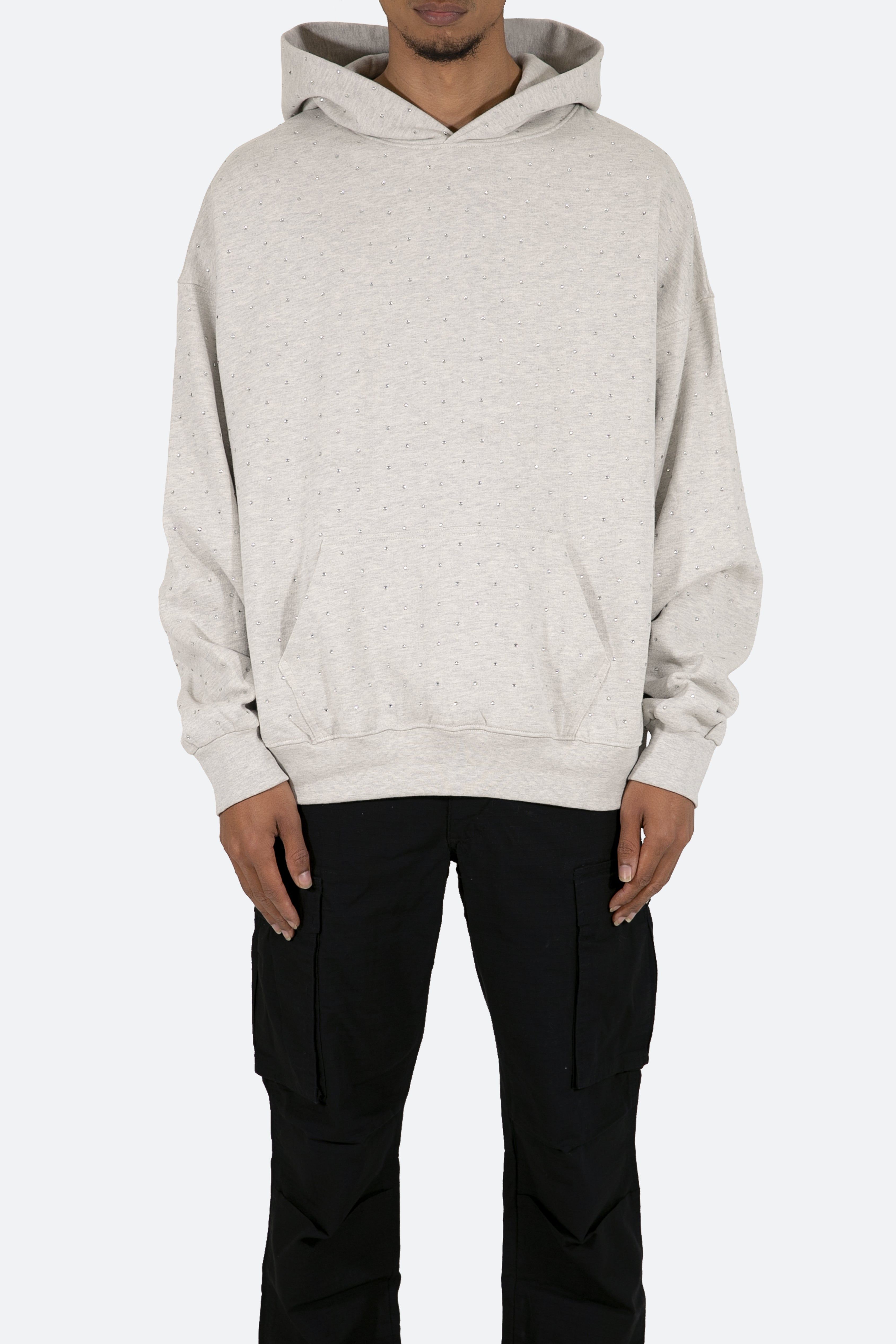 Rhinestone Hoodie - Grey sold by MNML