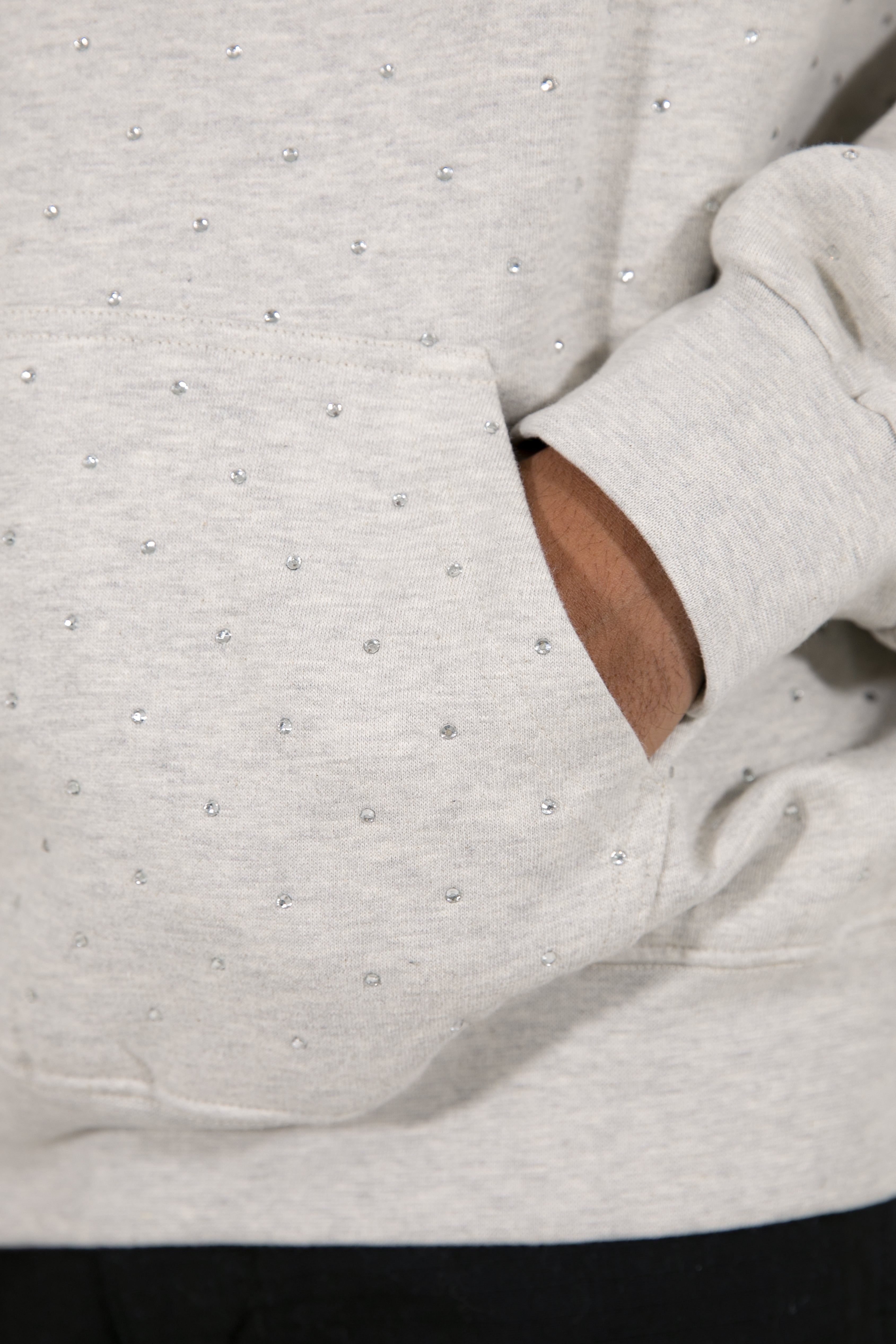 Rhinestone Hoodie - Grey sold by MNML product image thumbnail 9