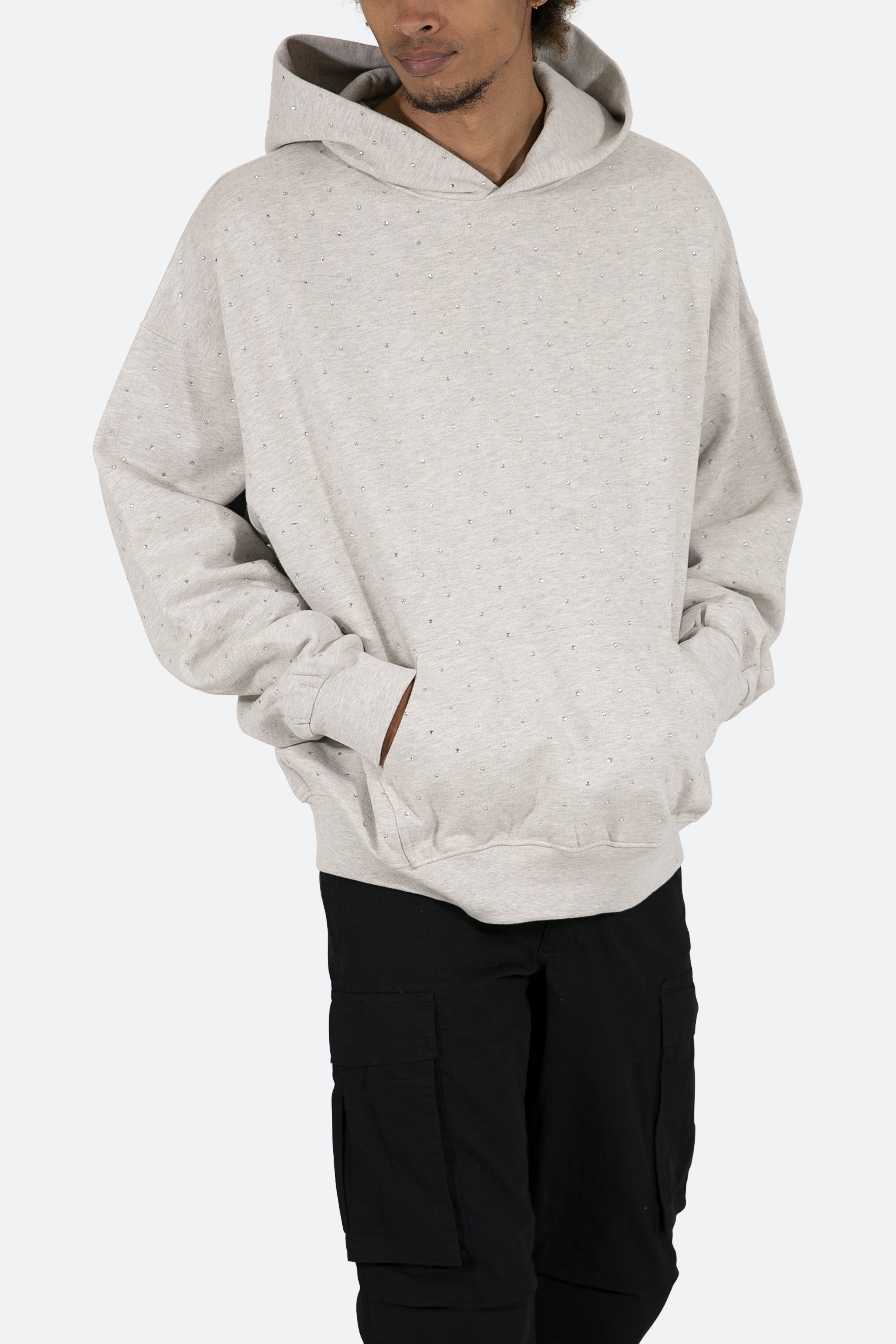 Rhinestone Hoodie - Grey sold by MNML product image thumbnail 7