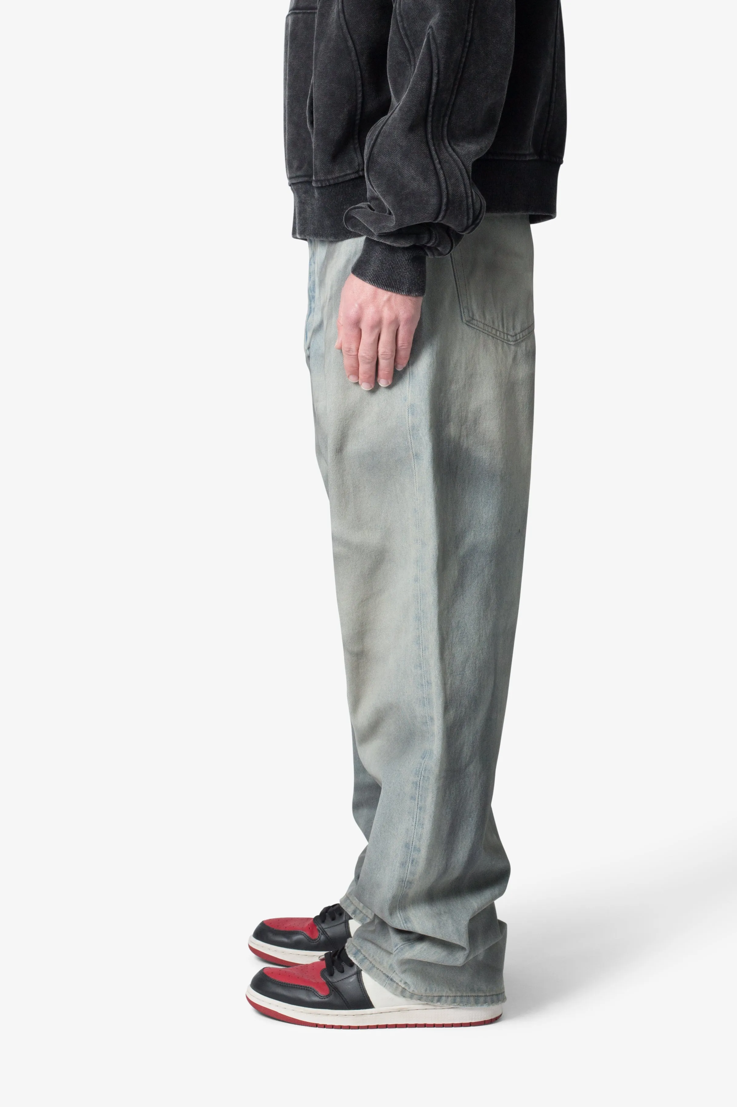 Ultra Baggy Oil Stain Denim - Vintage Blue sold by MNML product image thumbnail 4