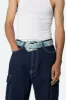 Iridescent Rhinestone Belt - Blue sold by MNML