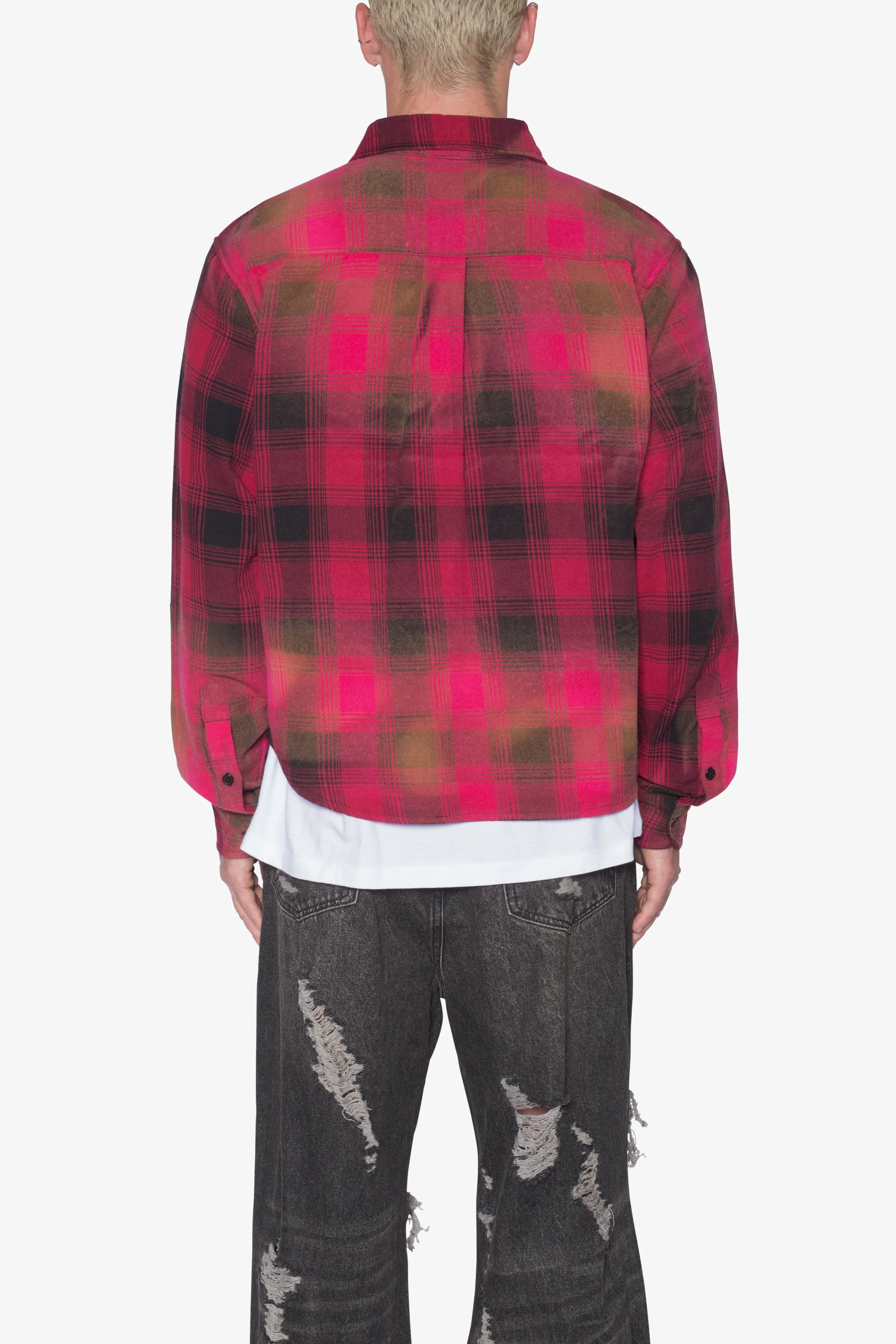 Vintage Washed Shirt - Red/Black sold by MNML product image thumbnail 5