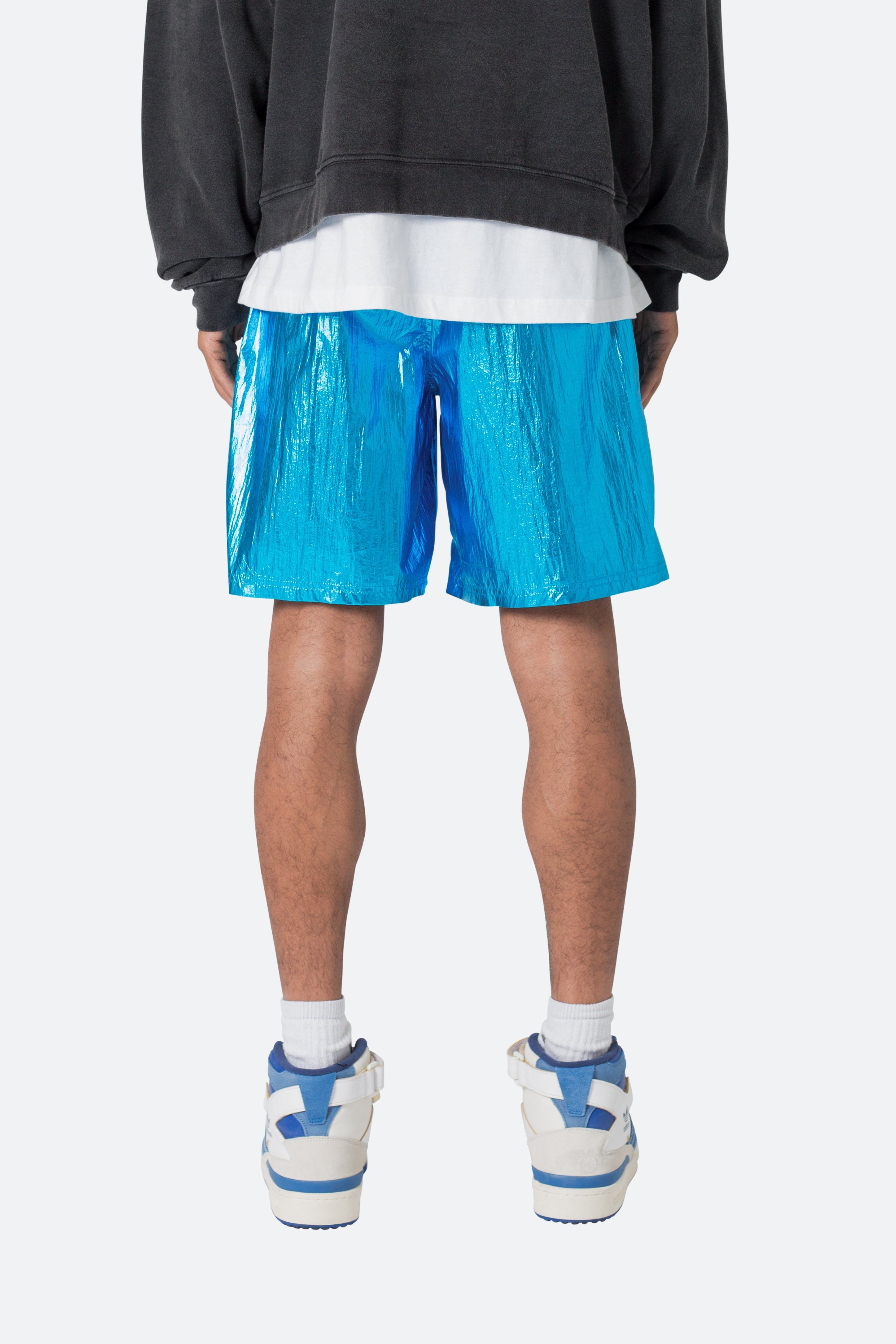 Metallic Lightweight Shorts - Blue sold by MNML product image thumbnail 6