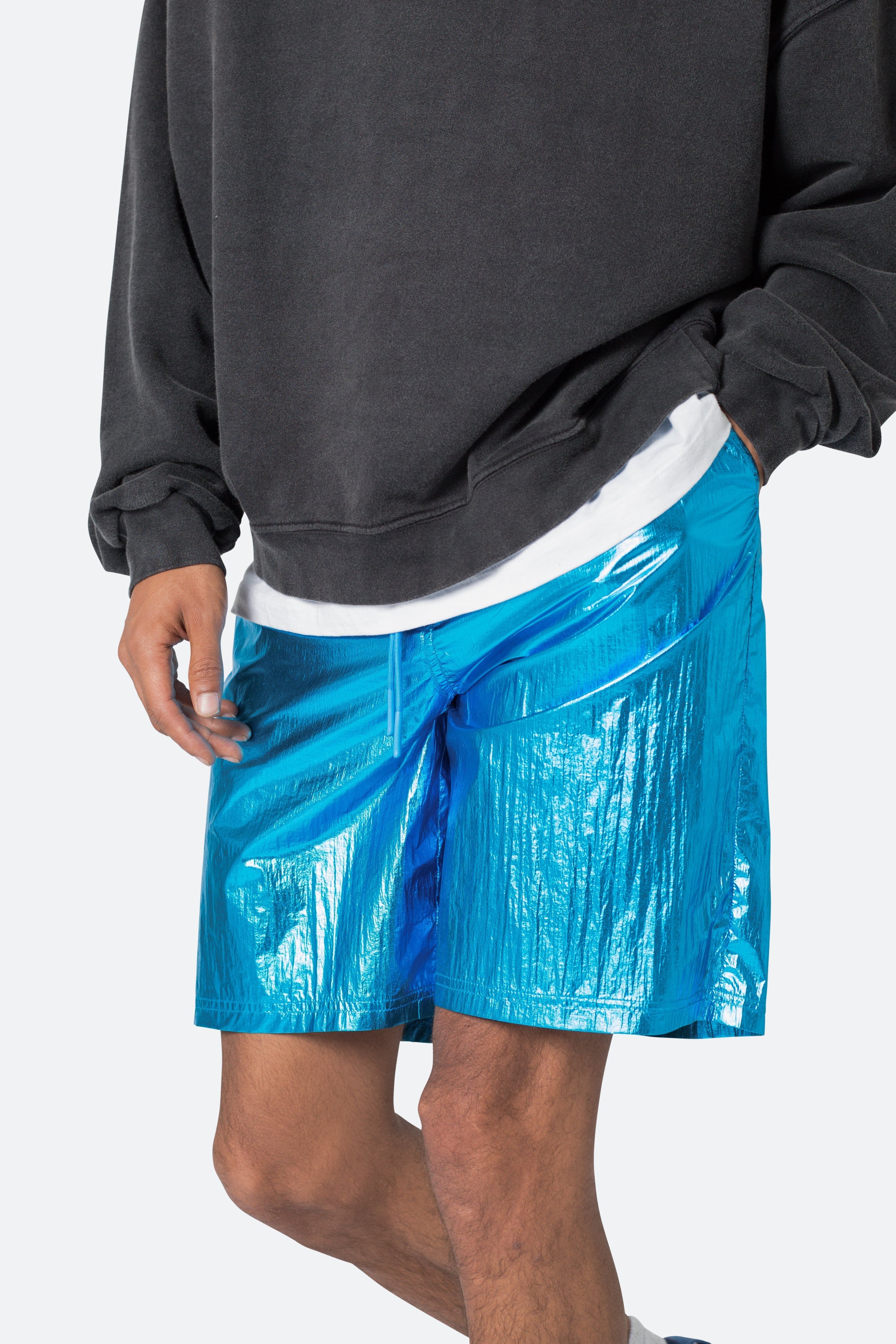 Metallic Lightweight Shorts - Blue sold by MNML product image thumbnail 7