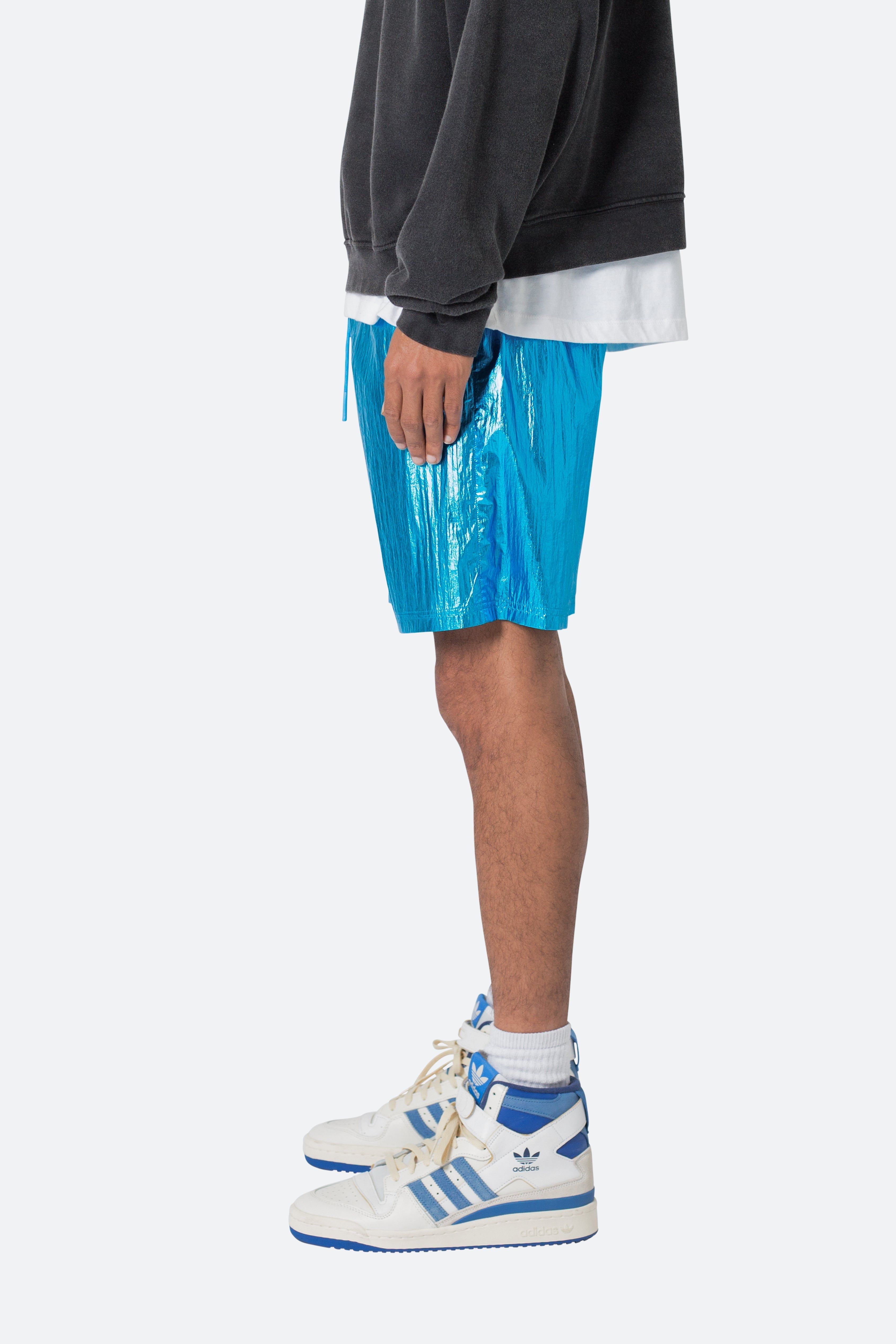 Metallic Lightweight Shorts - Blue sold by MNML product image thumbnail 5