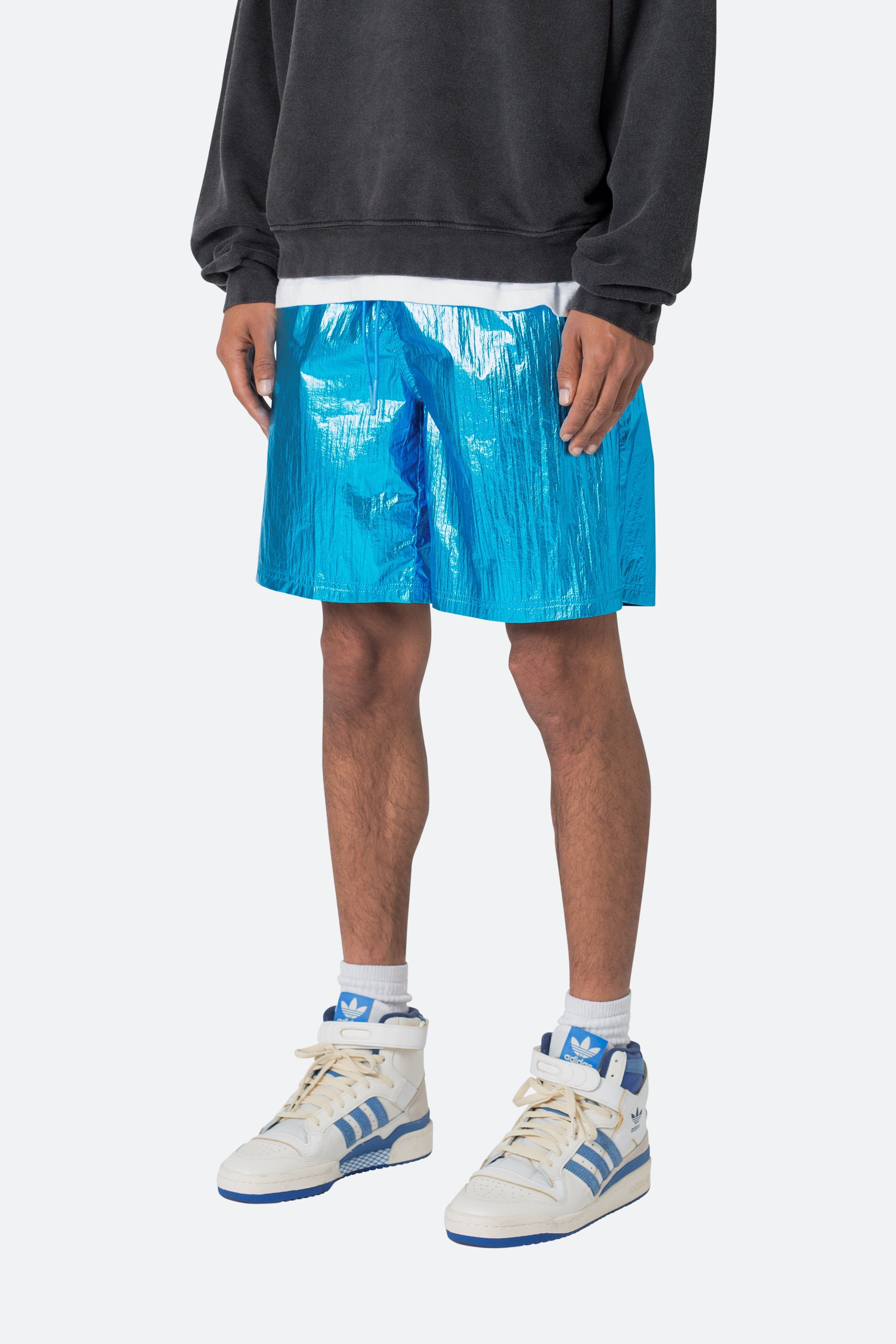 Metallic Lightweight Shorts - Blue sold by MNML product image thumbnail 4