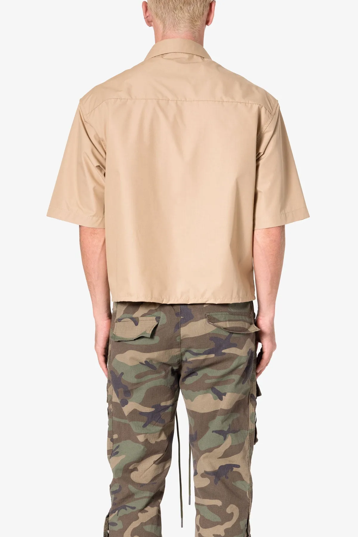 Cropped S/S Shirt - Khaki sold by MNML product image thumbnail 5
