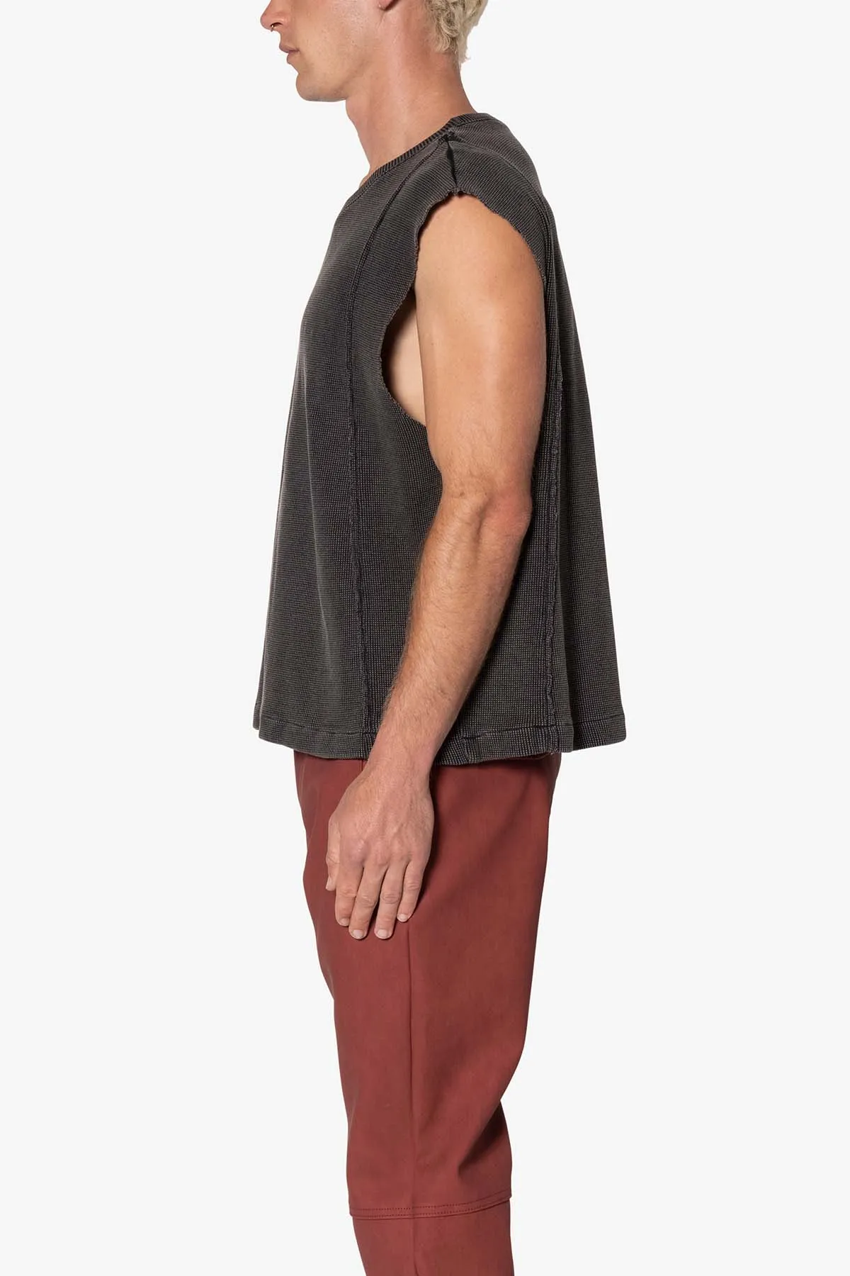 Paneled Knit Tank - Vintage Black sold by MNML product image thumbnail 4