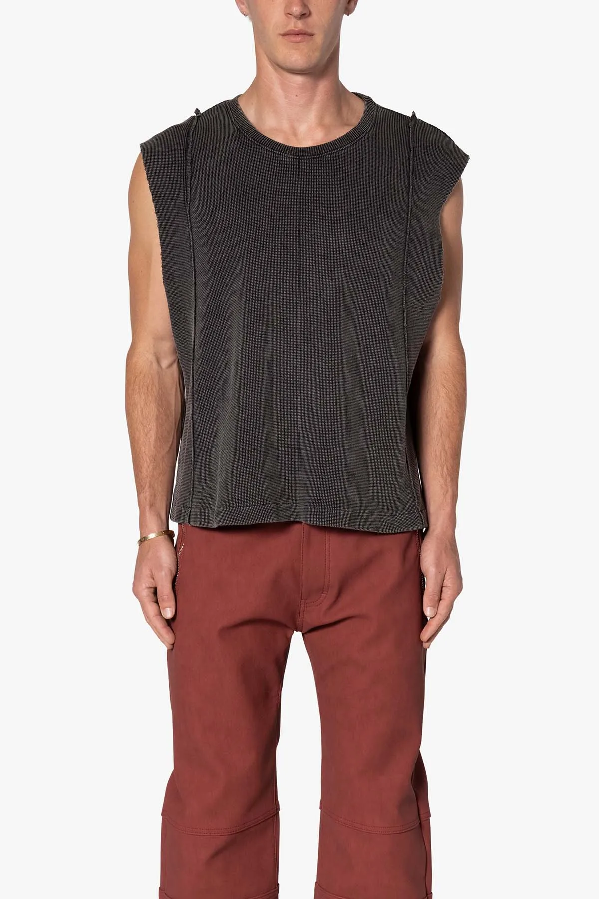 Paneled Knit Tank - Vintage Black sold by MNML product image thumbnail 2