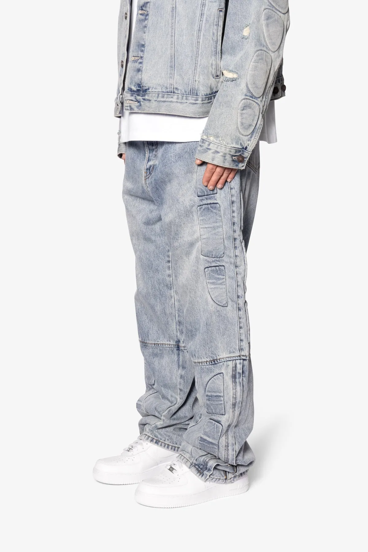 Ultra Baggy Moto Denim - Blue sold by MNML product image thumbnail 4