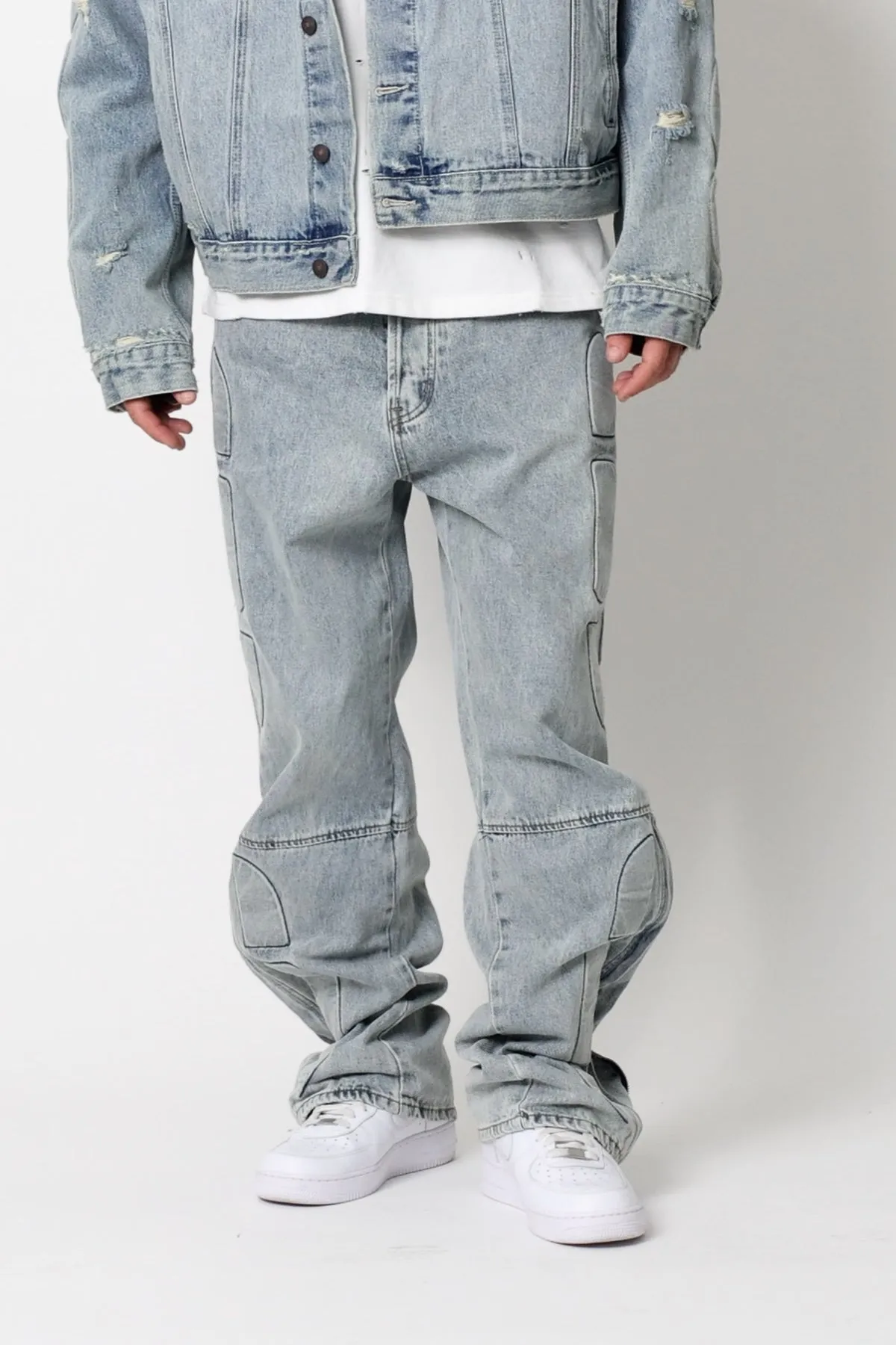 Ultra Baggy Moto Denim - Blue sold by MNML product image thumbnail 3