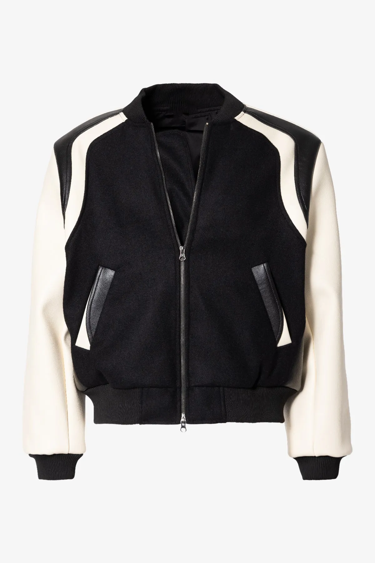 Varsity Mod Jacket - Black/White sold by MNML product image thumbnail 2