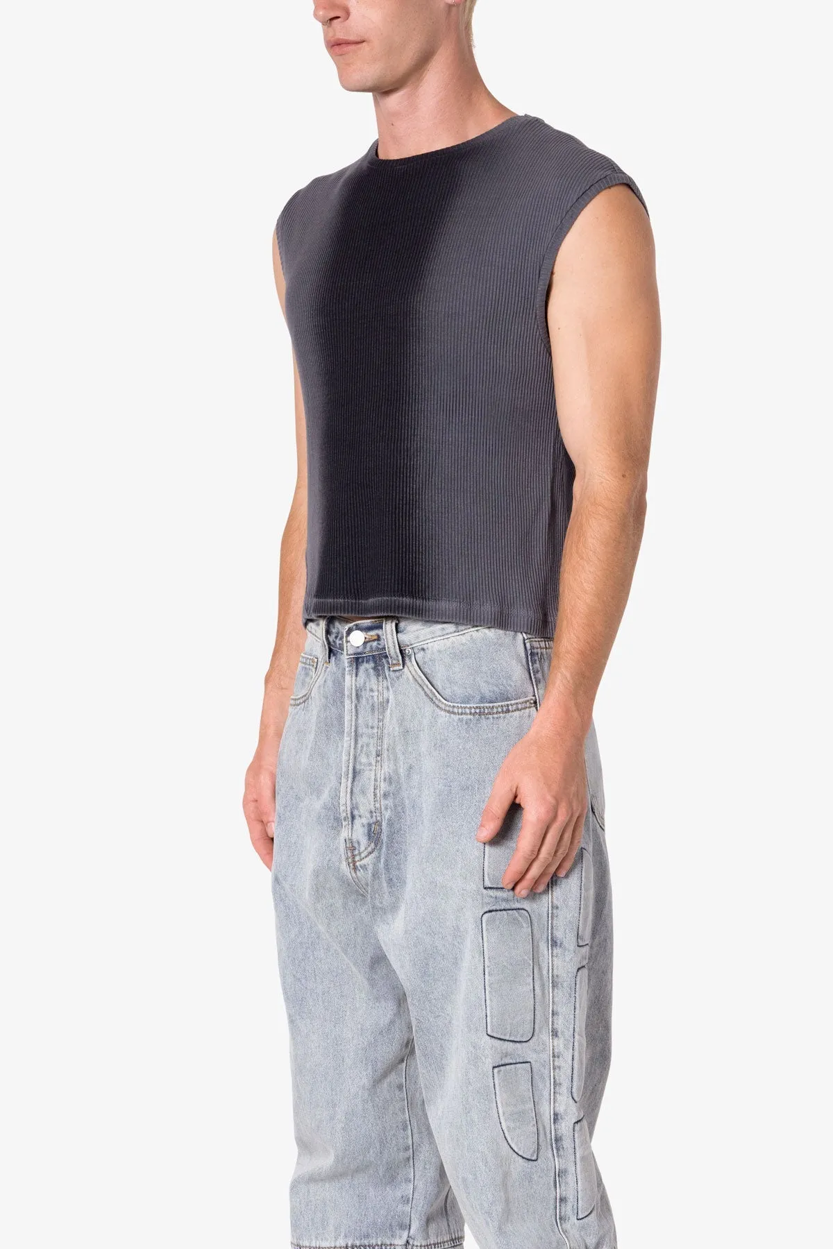 Washed Cropped Tank - Vintage Black sold by MNML product image thumbnail 4