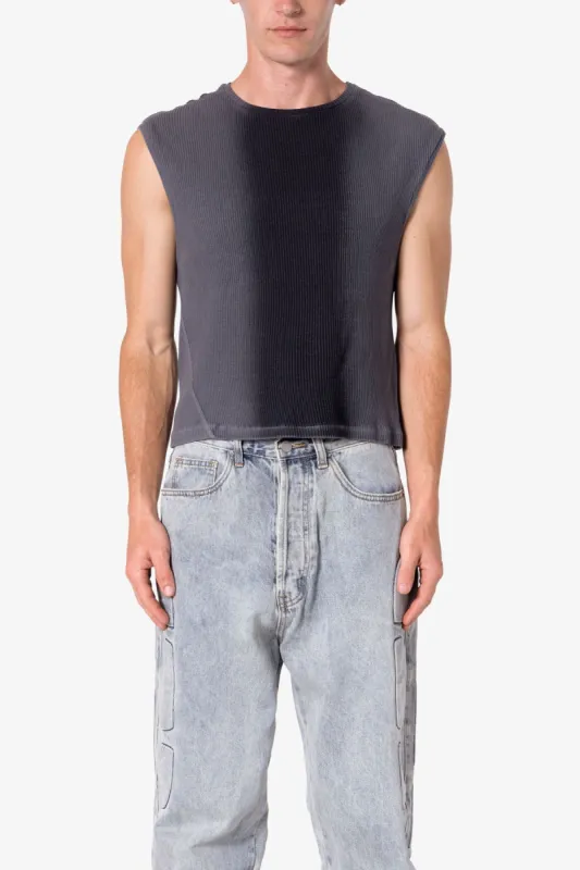 Washed Cropped Tank - Vintage Black sold by MNML