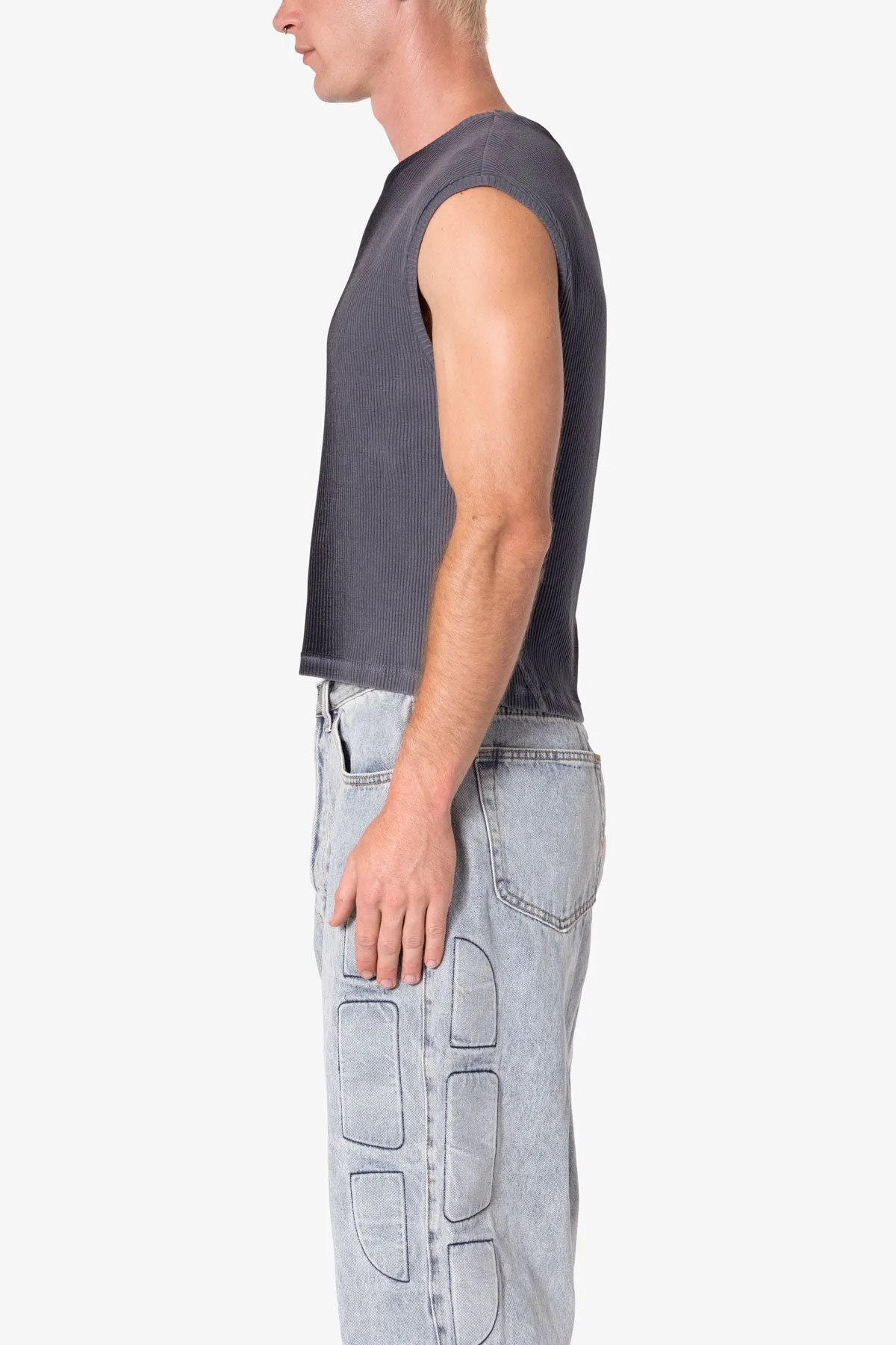Washed Cropped Tank - Vintage Black sold by MNML product image thumbnail 5