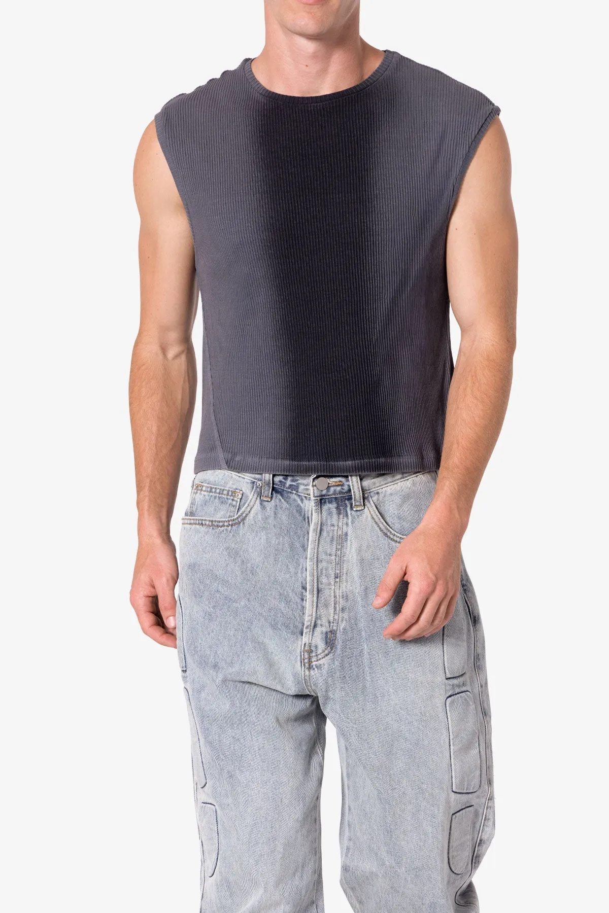 Washed Cropped Tank - Vintage Black sold by MNML product image thumbnail 2