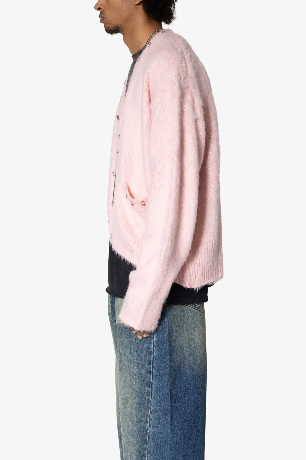 Sky Jeweled Cardigan Sweater - Pink sold by MNML product image thumbnail 4