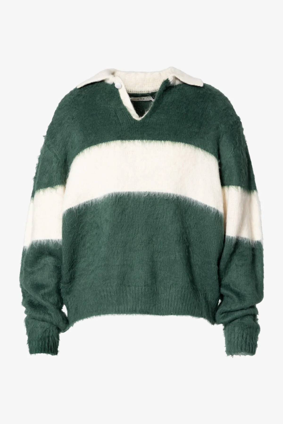 Mohair Rugby Sweater - Green/White sold by MNML product image thumbnail 3