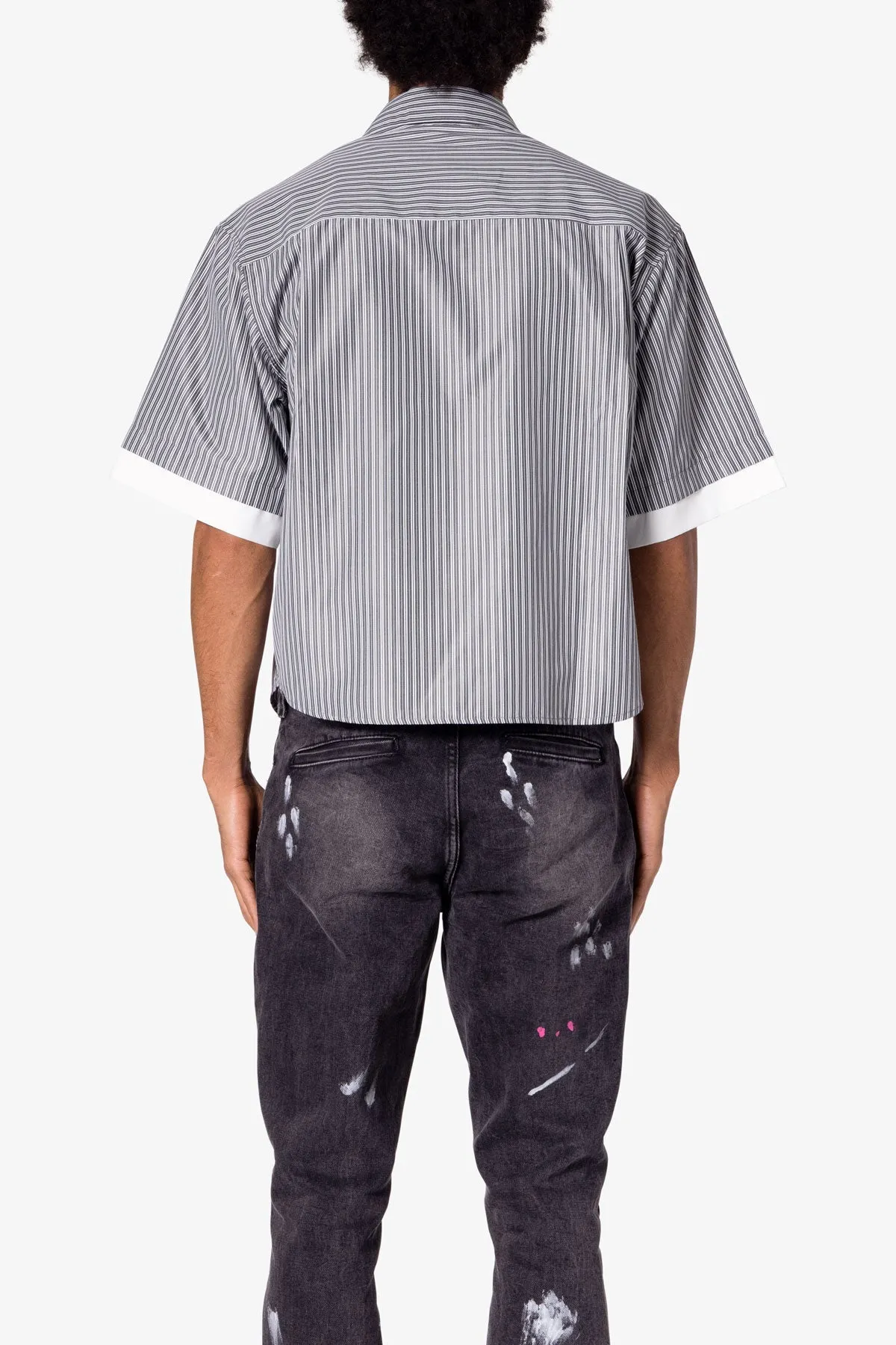 Dual Layered Striped Shirt - Black sold by MNML product image thumbnail 5