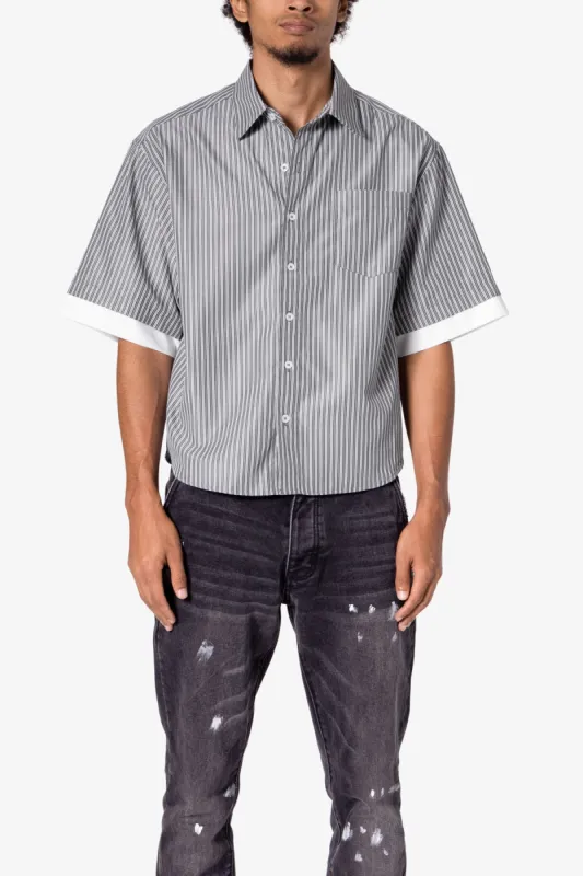 Dual Layered Striped Shirt - Black sold by MNML