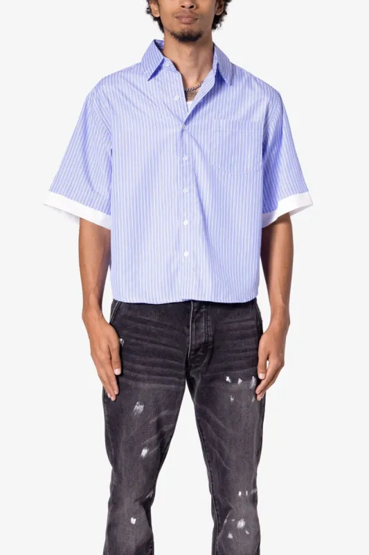 Dual Layered Striped Shirt - Blue sold by MNML