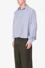 Striped Cropped Button Down Shirt - Blue sold by MNML