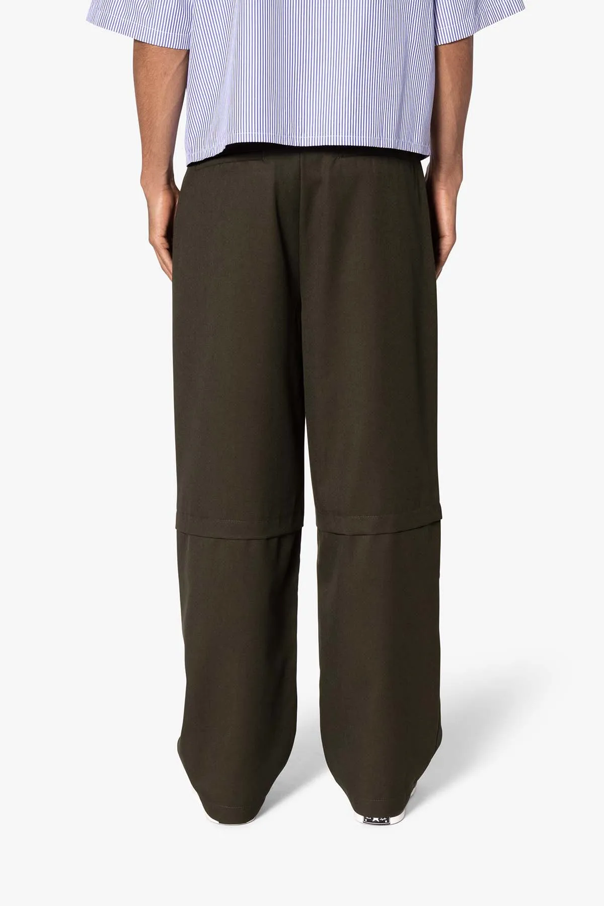 Brushed Twill Layered Pants - Olive sold by MNML product image thumbnail 5