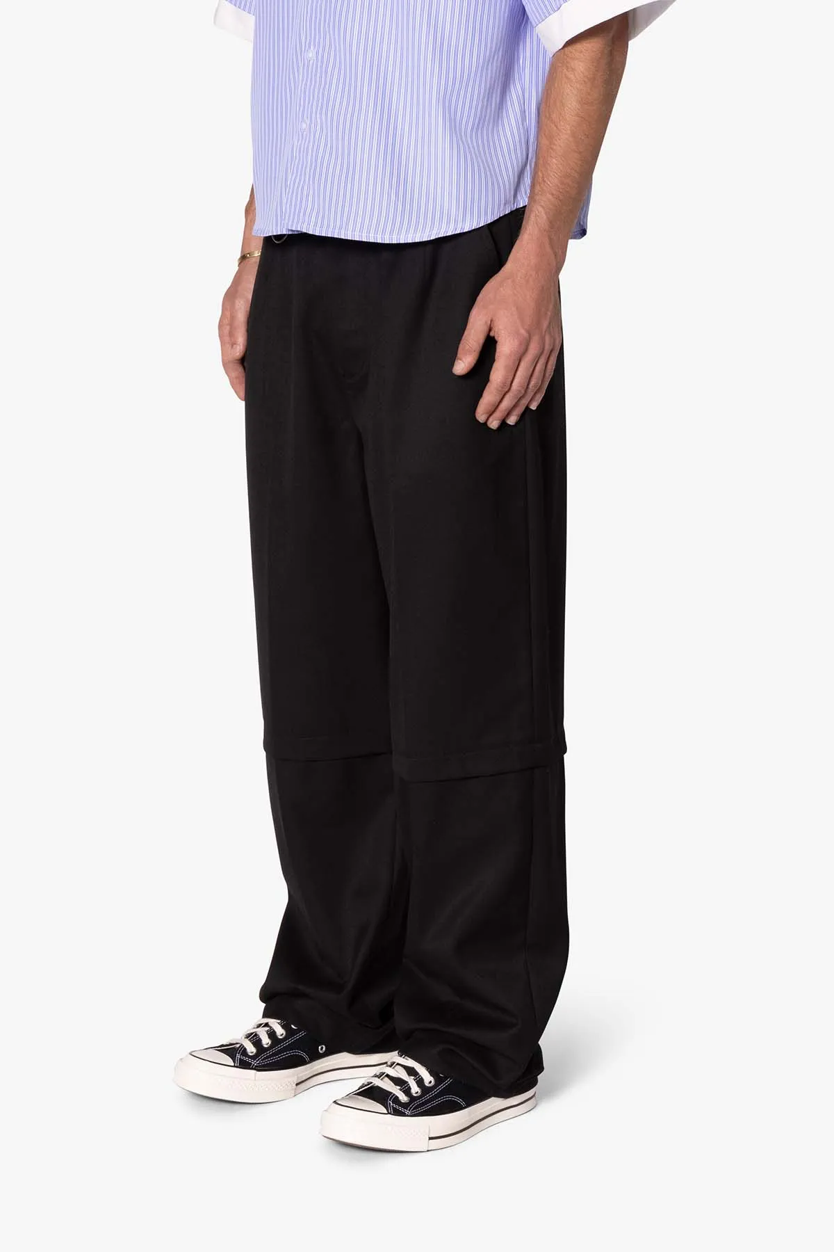 Brushed Twill Layered Pants - Black sold by MNML product image thumbnail 4