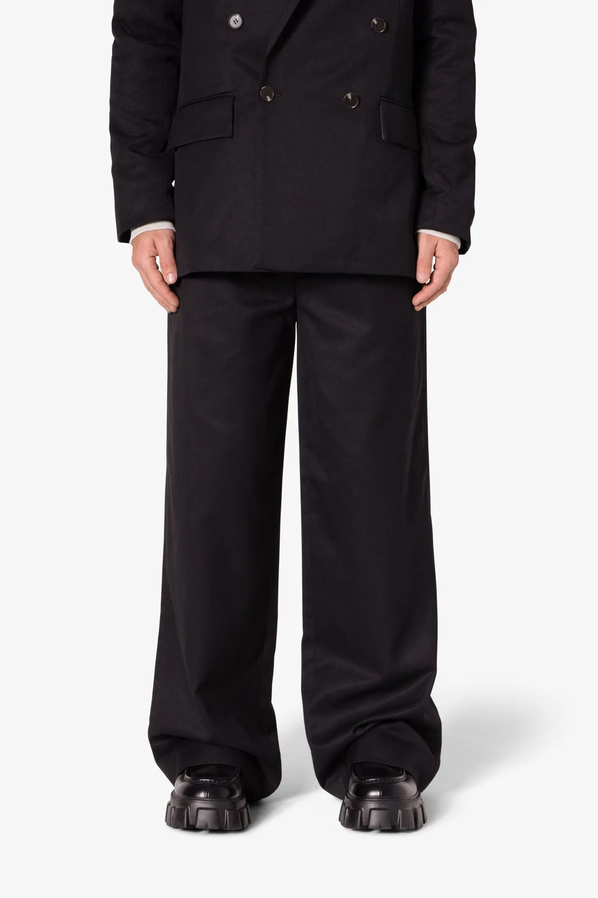 Baggy Suit Pants - Black sold by MNML product image thumbnail 3