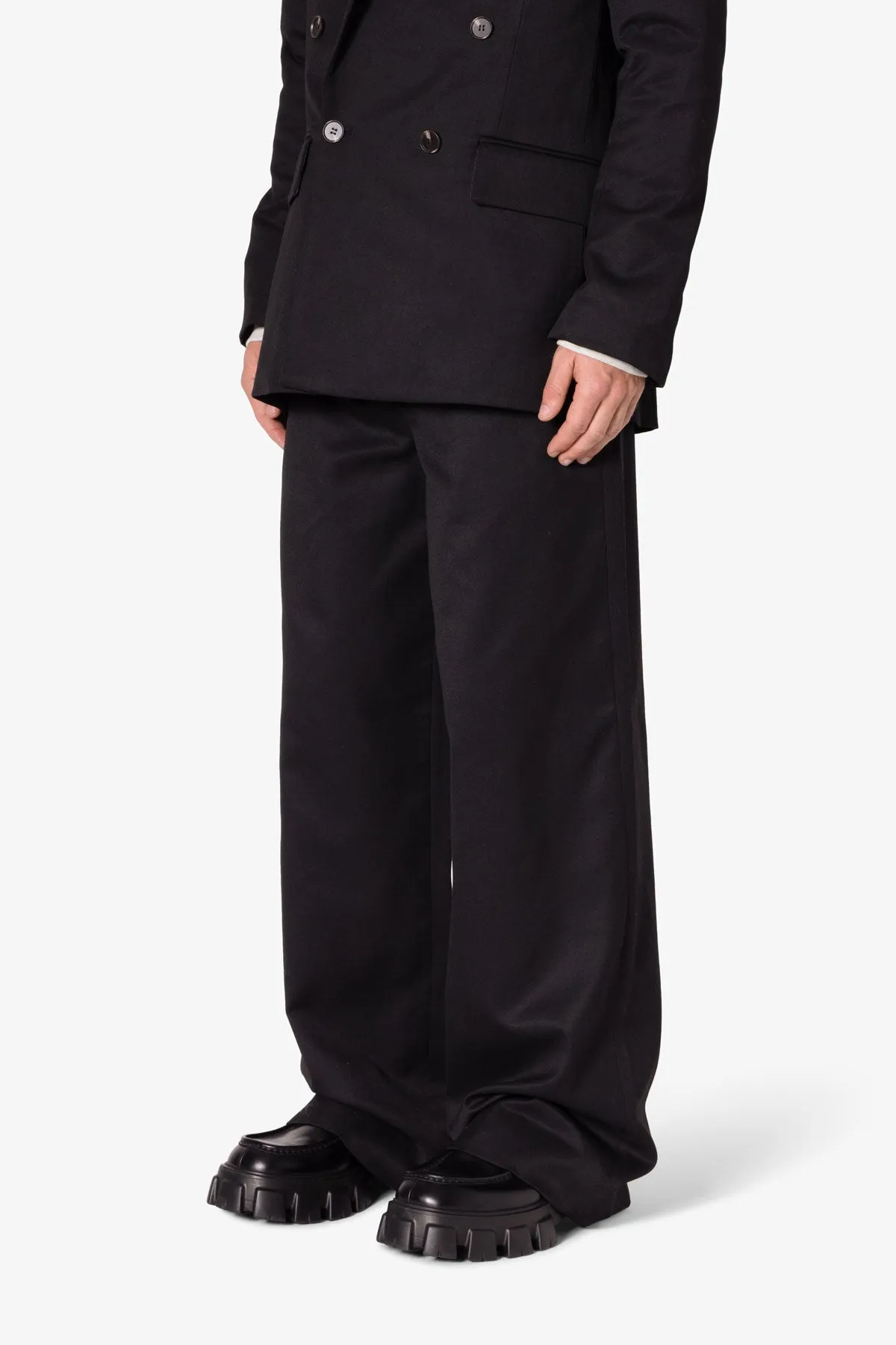 Baggy Suit Pants - Black sold by MNML product image thumbnail 4