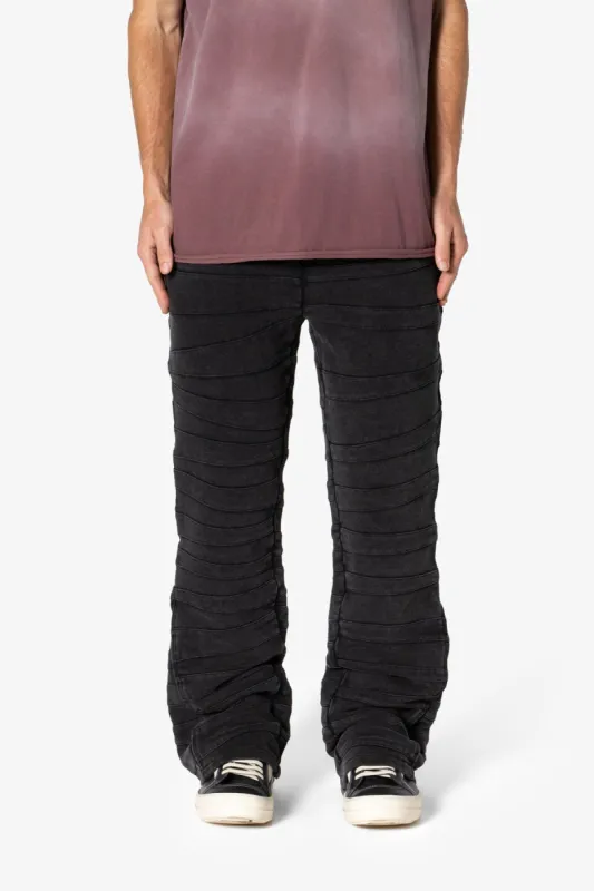 Crease Panel Sweatpants - Washed Black sold by MNML