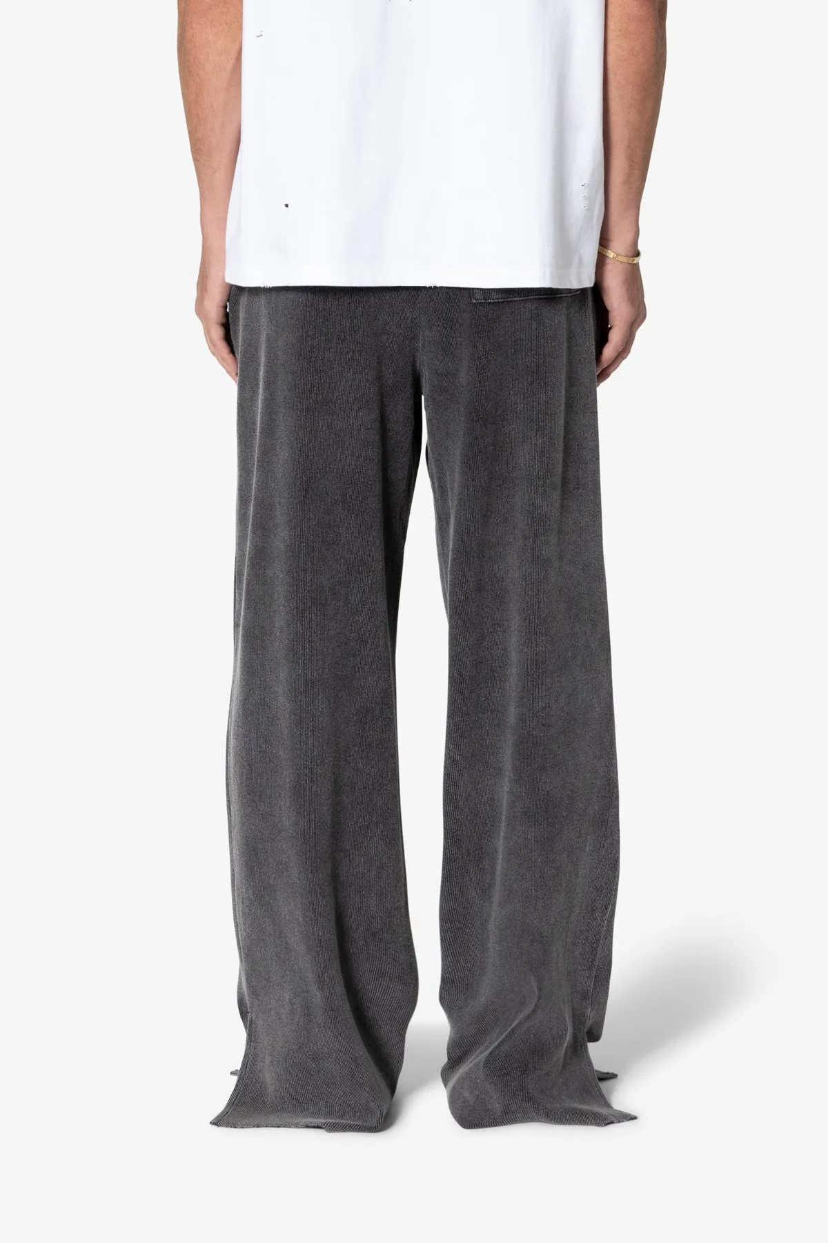 Ribbed Lightweight Washed Sweatpants - Black sold by MNML product image thumbnail 5