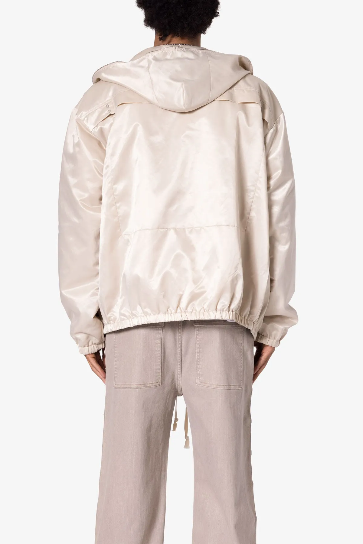 Full Zip Paneled Fight Jacket - Stone sold by MNML product image thumbnail 5