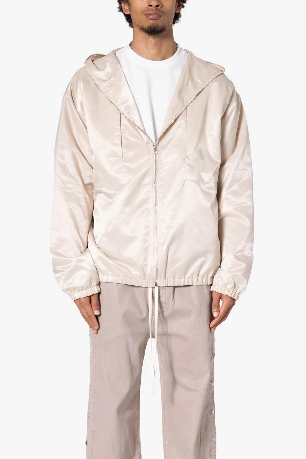 Full Zip Paneled Fight Jacket - Stone sold by MNML product image thumbnail 2