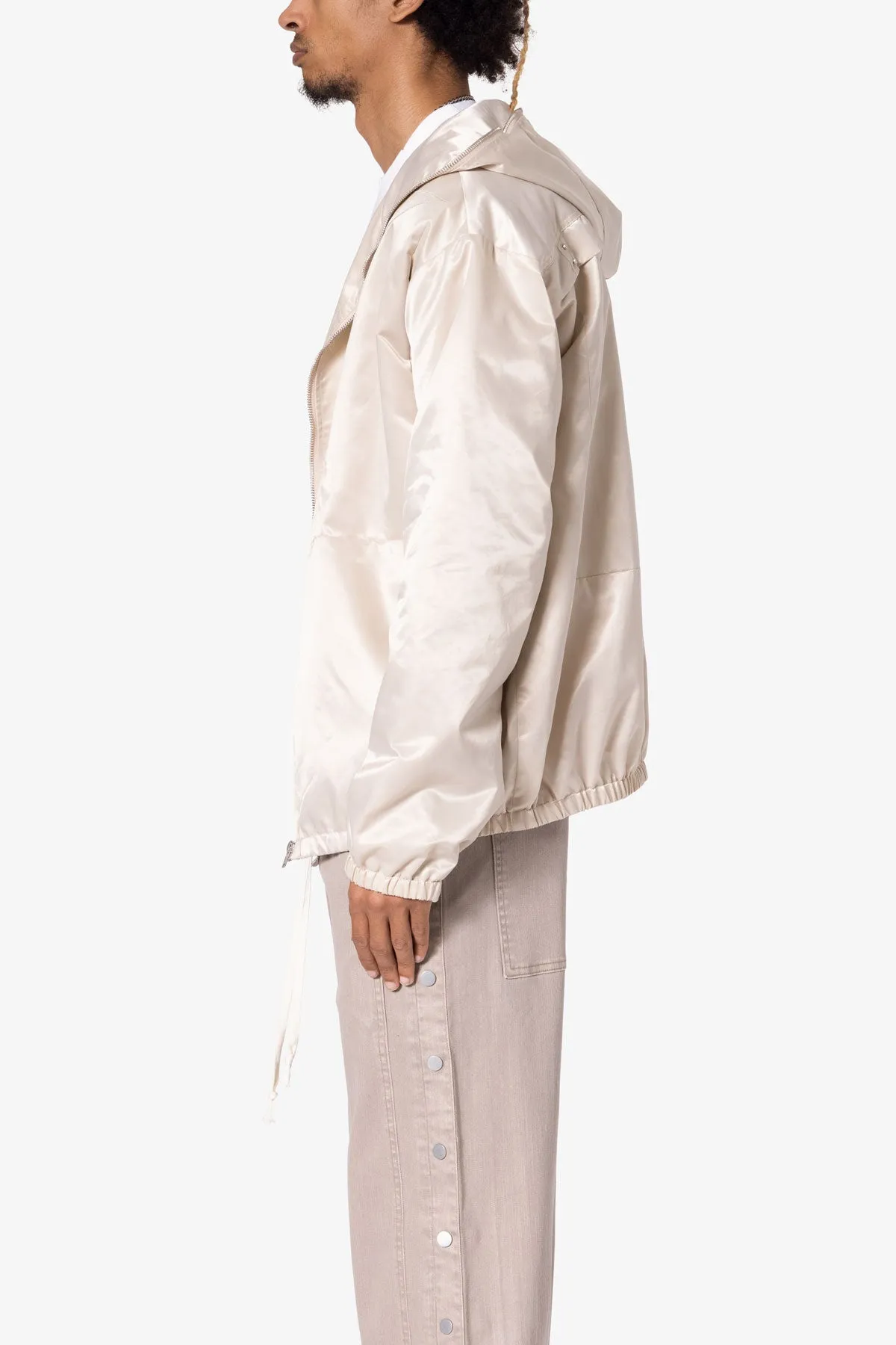 Full Zip Paneled Fight Jacket - Stone sold by MNML product image thumbnail 4