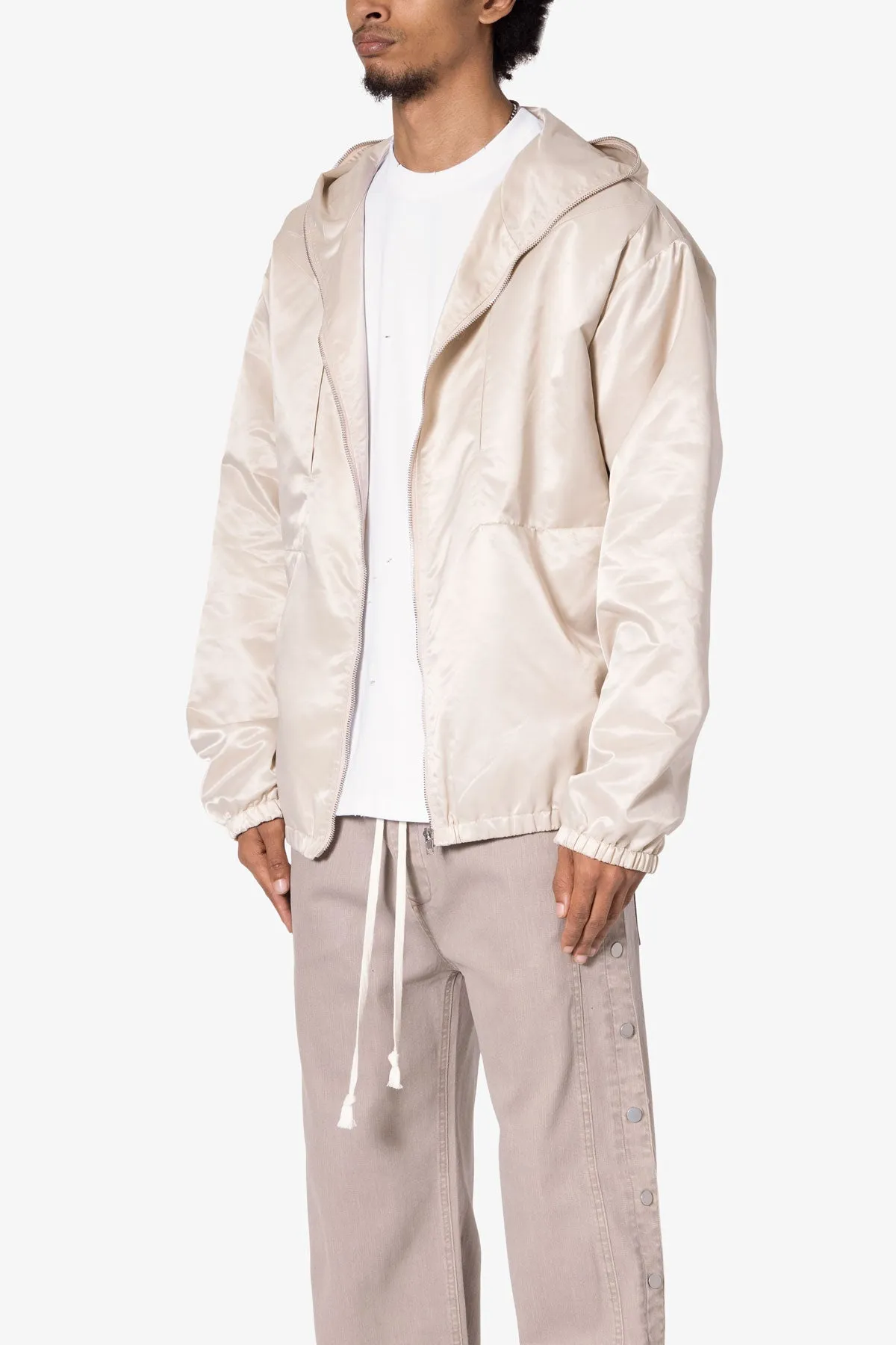 Full Zip Paneled Fight Jacket - Stone sold by MNML product image thumbnail 3